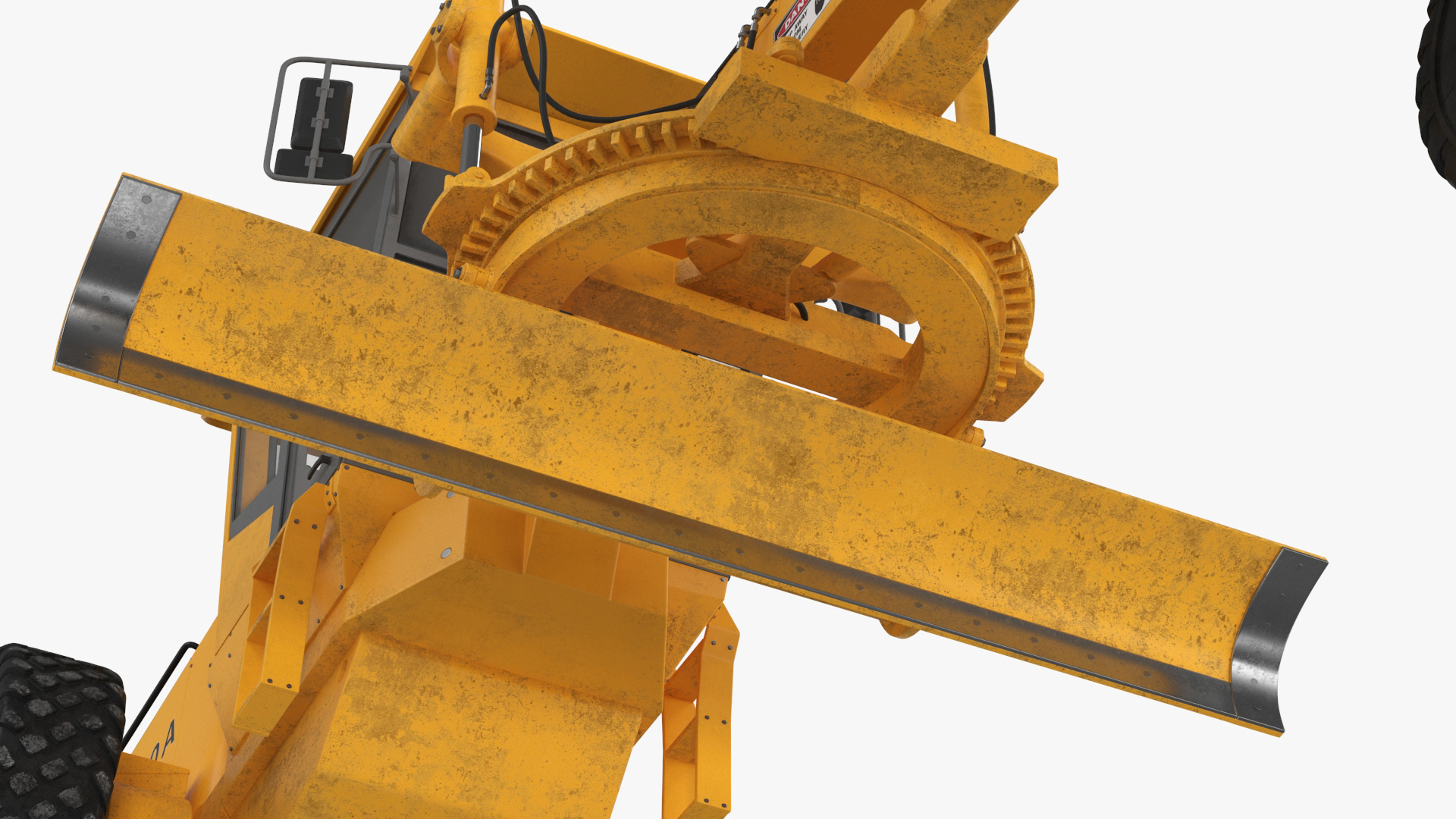 3D model Motor Grader Construction Vehicle Rigged