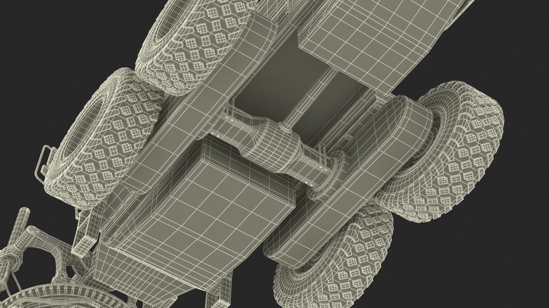 3D model Motor Grader Construction Vehicle Rigged