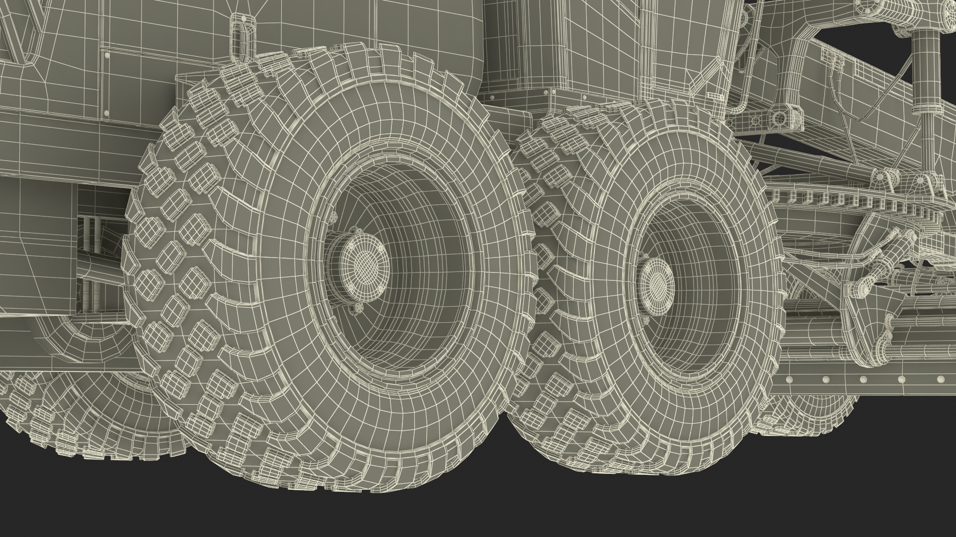 3D model Motor Grader Construction Vehicle Rigged
