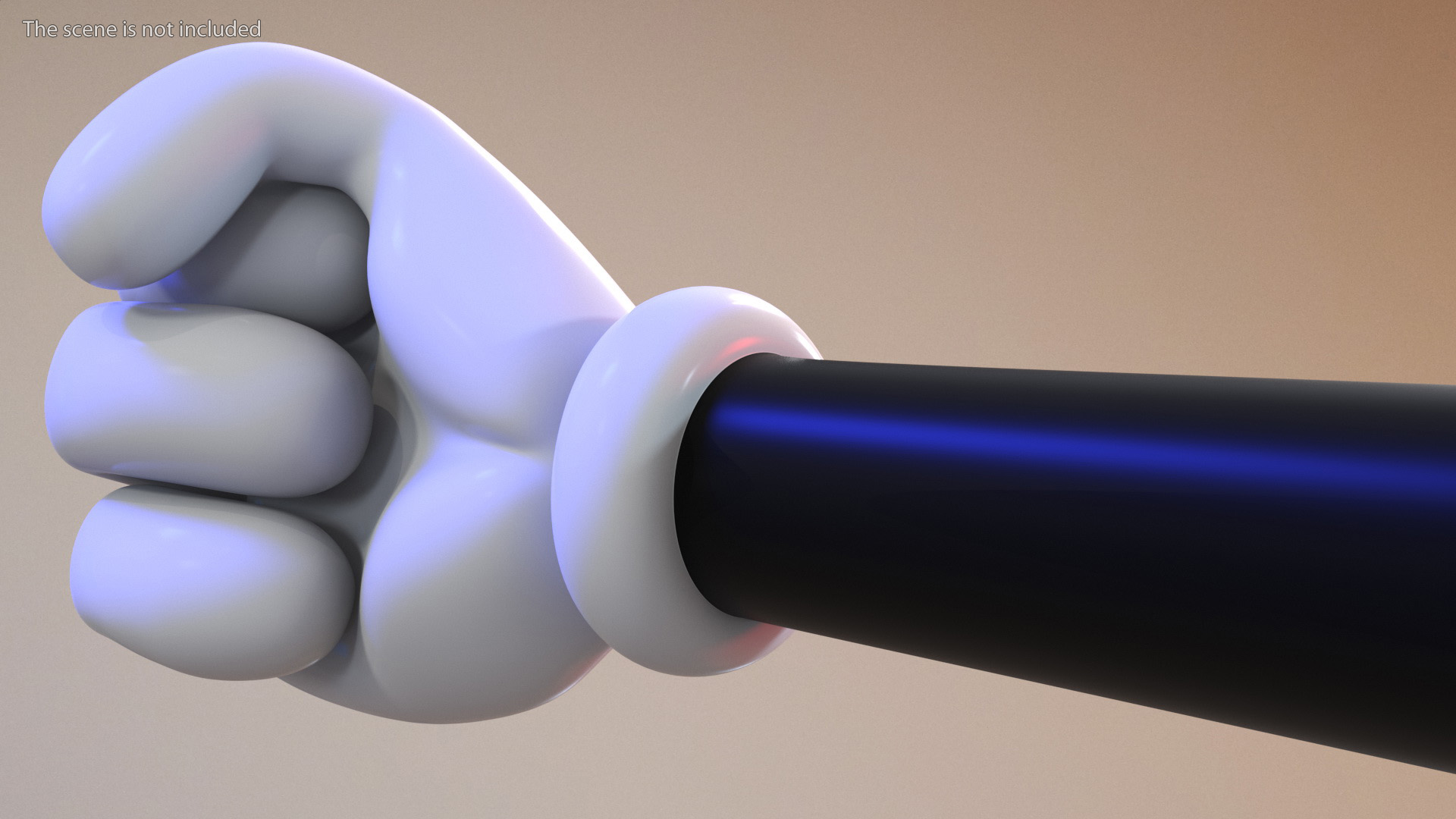 3D model Cartoon Hands in Gloves Rigged