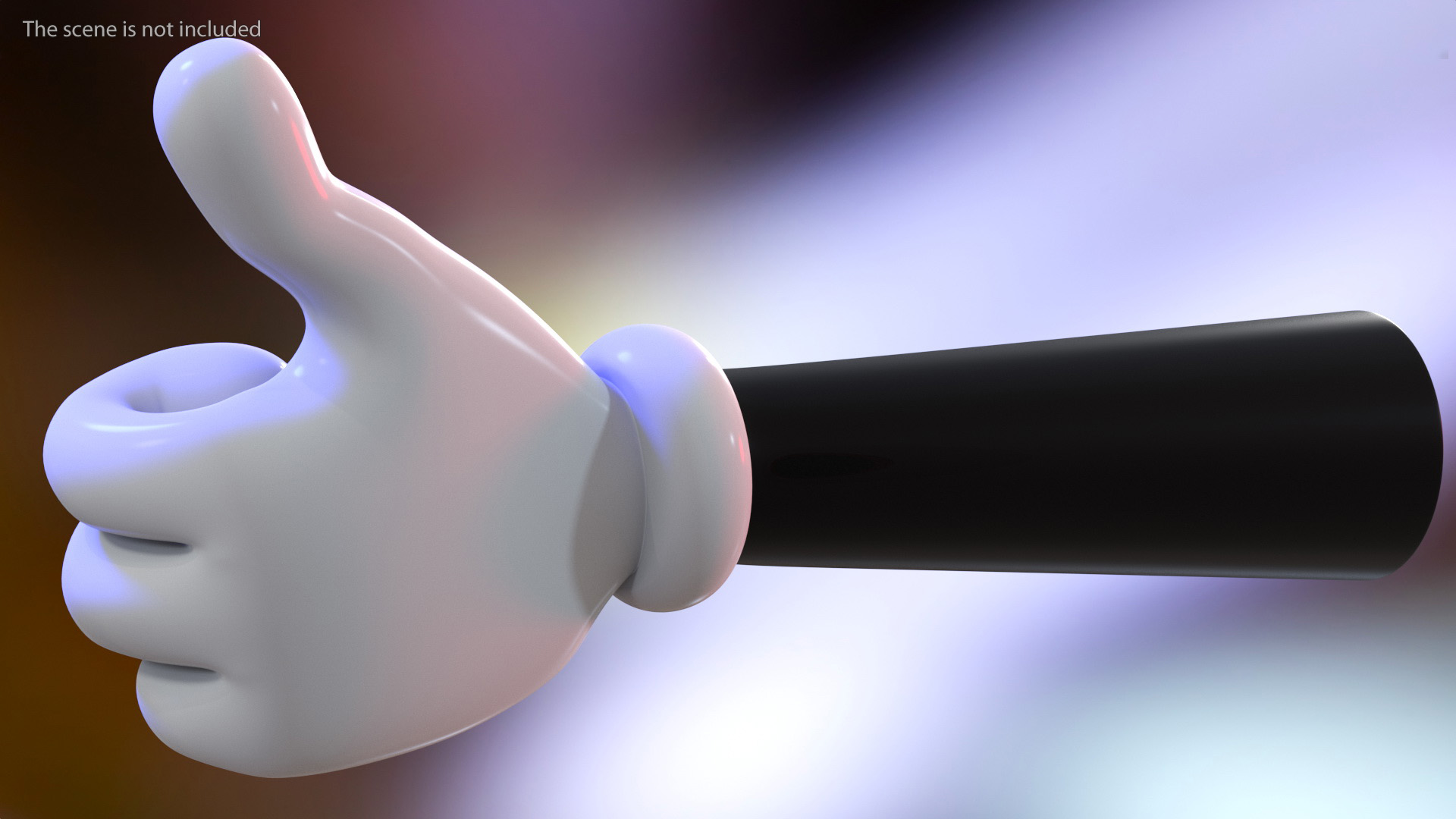 3D model Cartoon Hands in Gloves Rigged