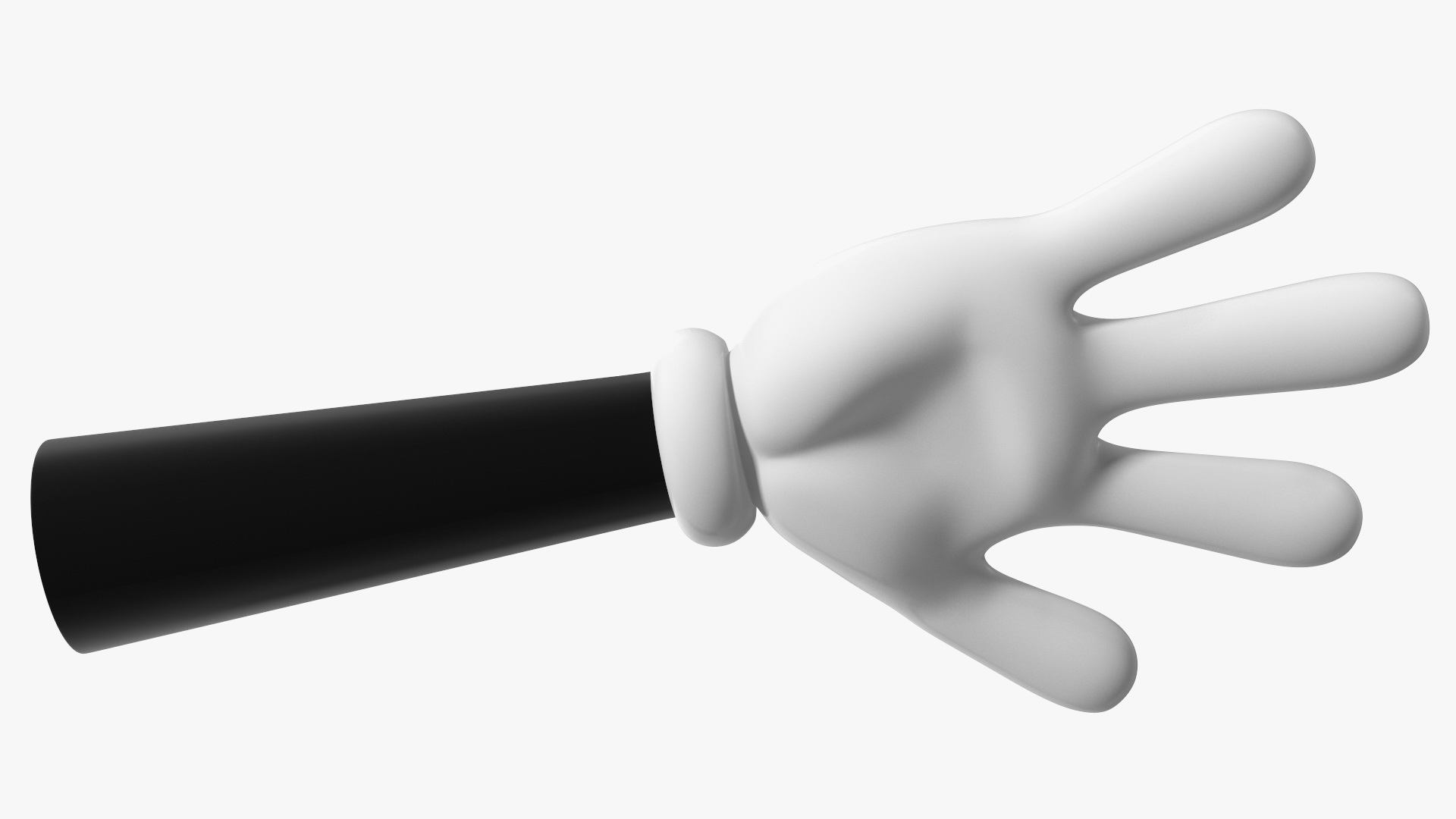 3D model Cartoon Hands in Gloves Rigged