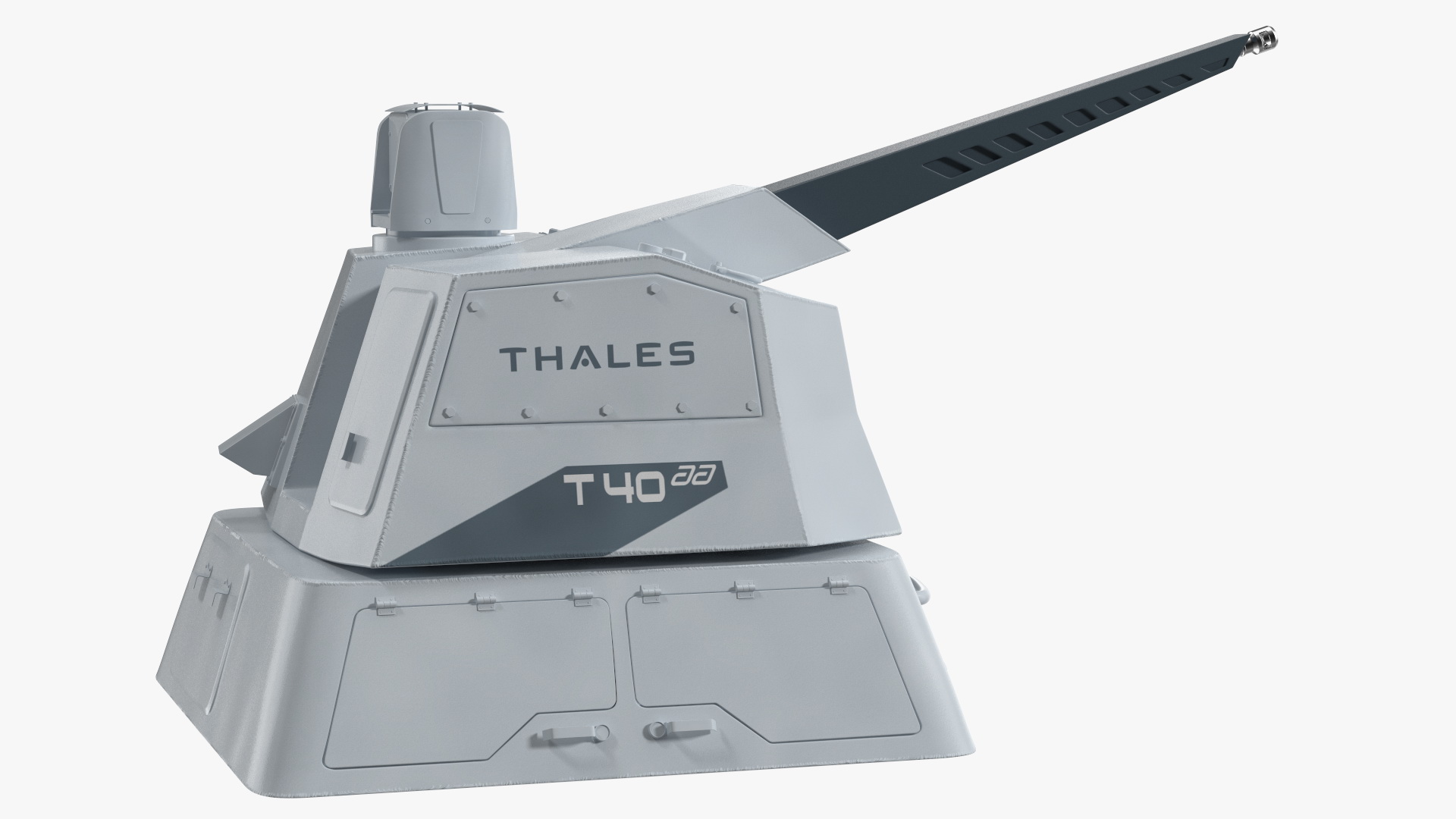 Autonomous RAPID Fire Turret Thales Rigged 3D