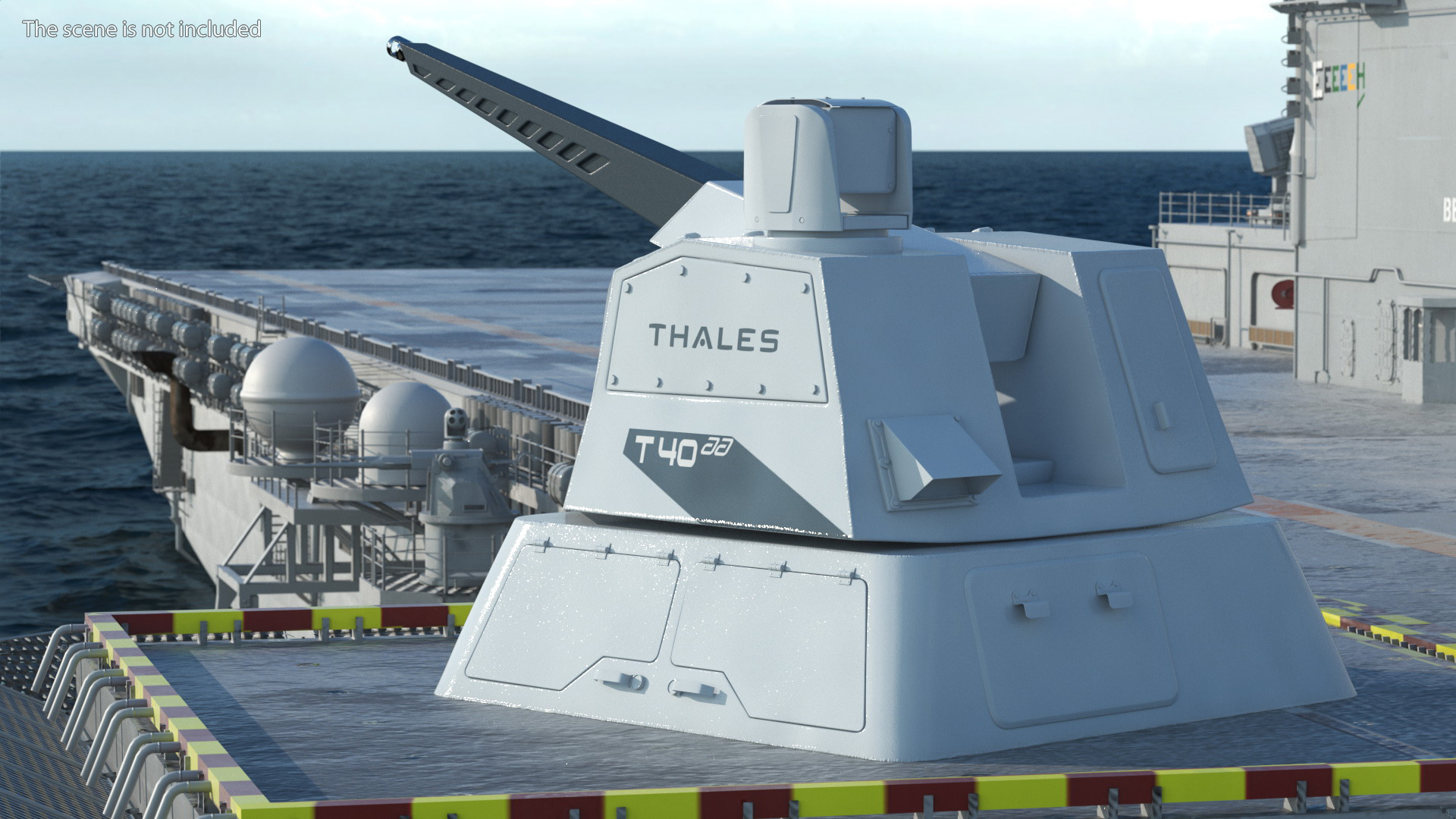 Autonomous RAPID Fire Turret Thales Rigged 3D