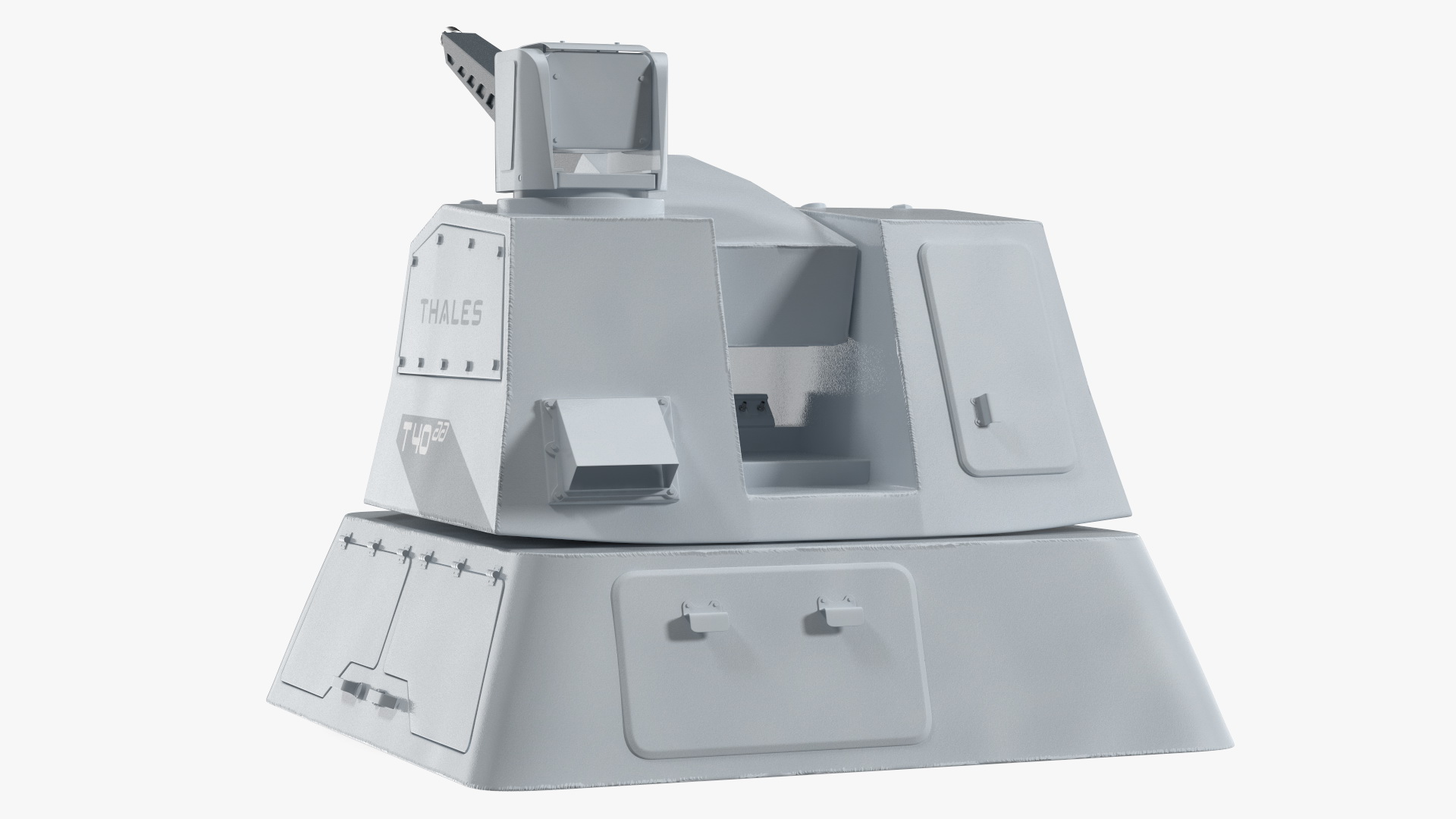 Autonomous RAPID Fire Turret Thales Rigged 3D