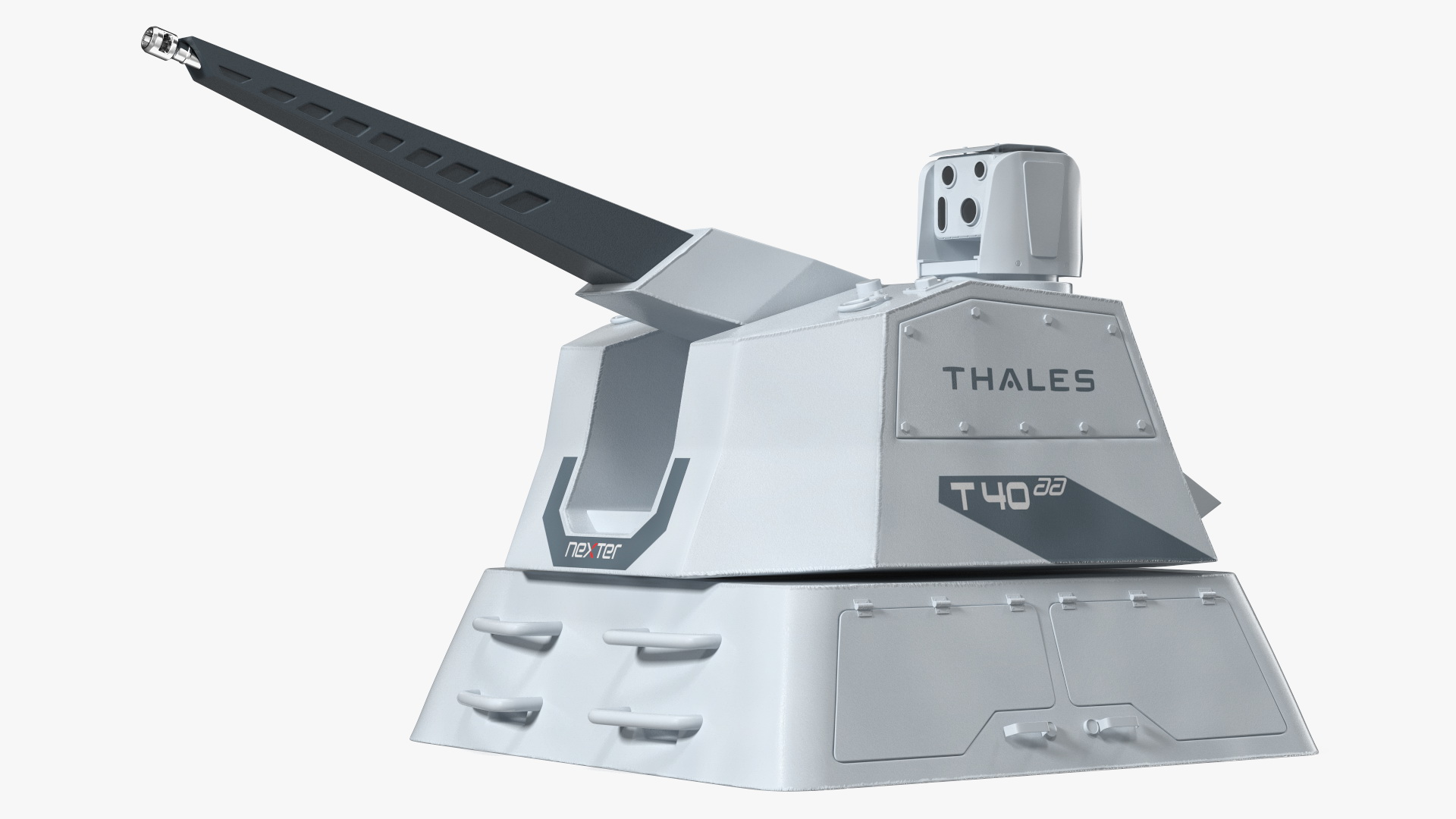 Autonomous RAPID Fire Turret Thales Rigged 3D