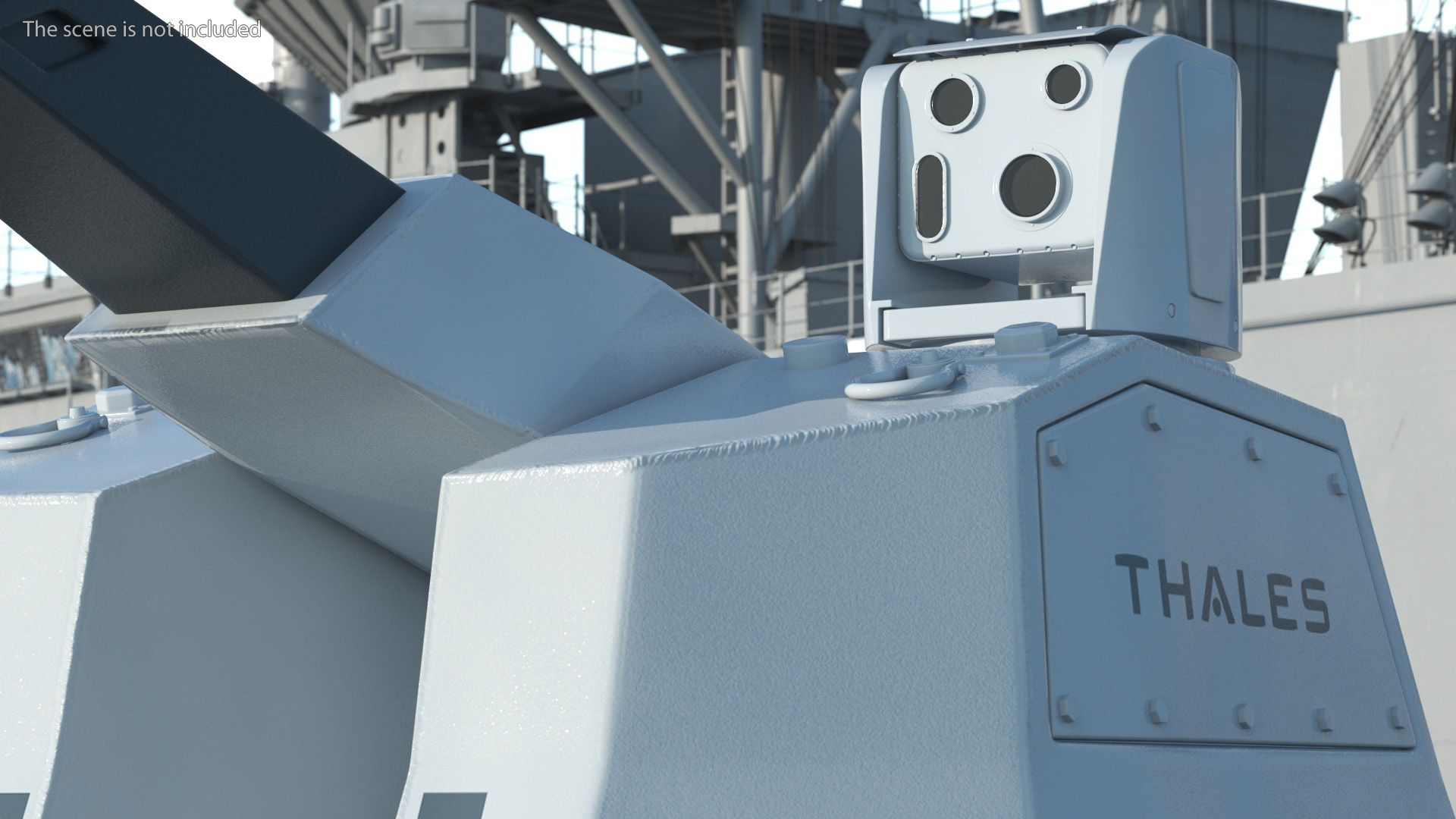 Autonomous RAPID Fire Turret Thales Rigged 3D
