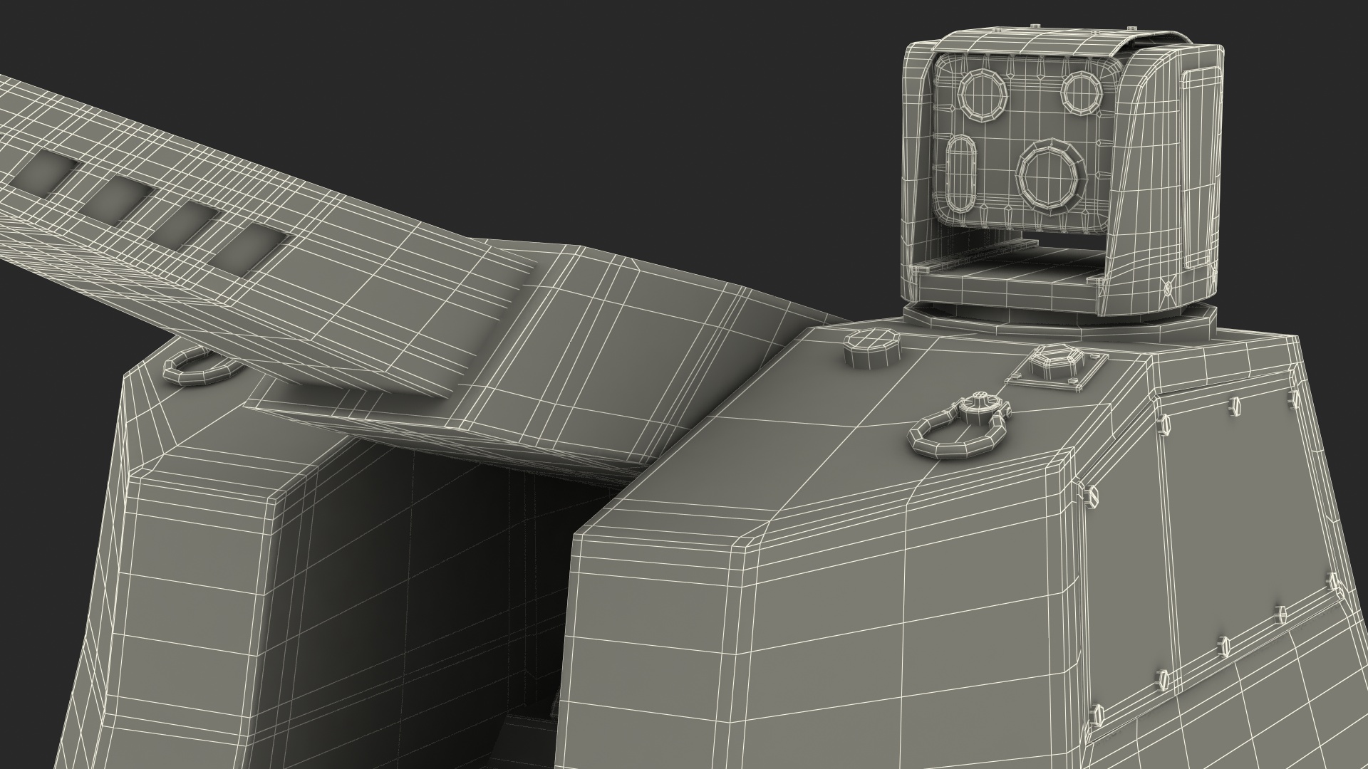 Autonomous RAPID Fire Turret Thales Rigged 3D