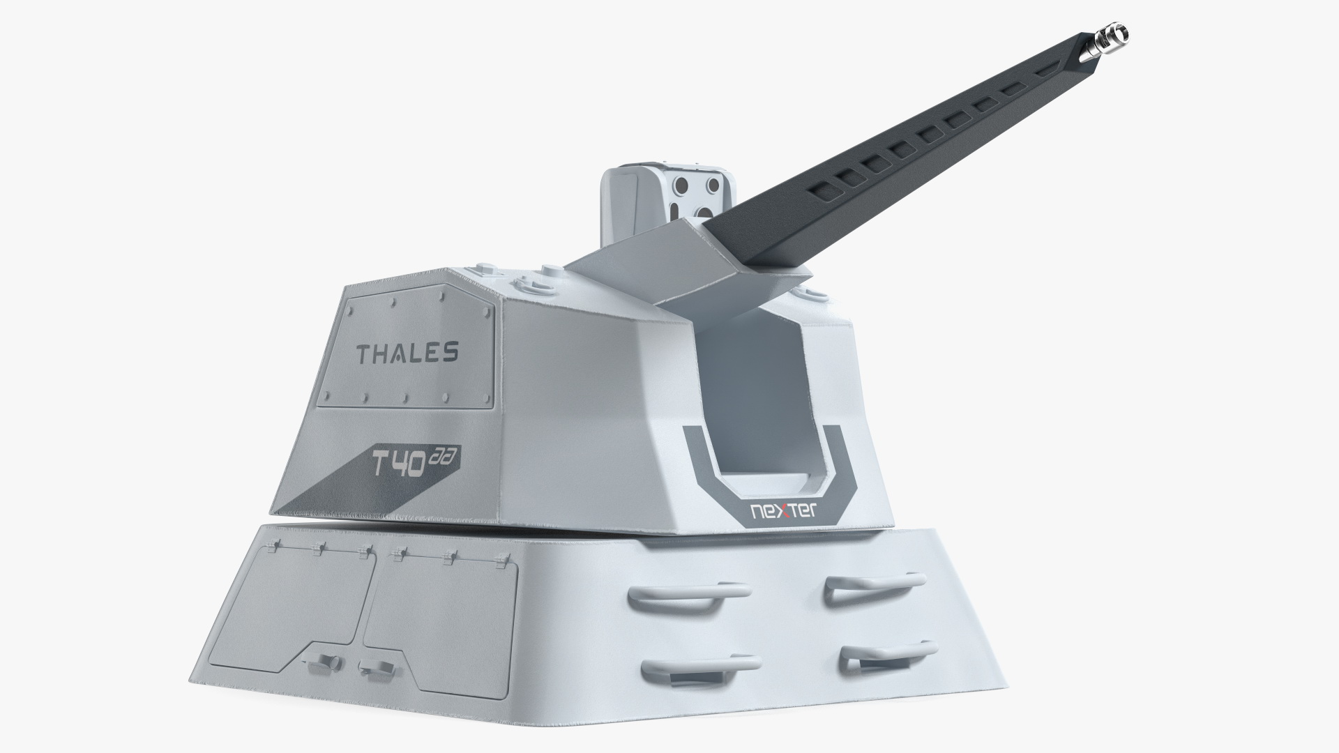 Autonomous RAPID Fire Turret Thales Rigged 3D