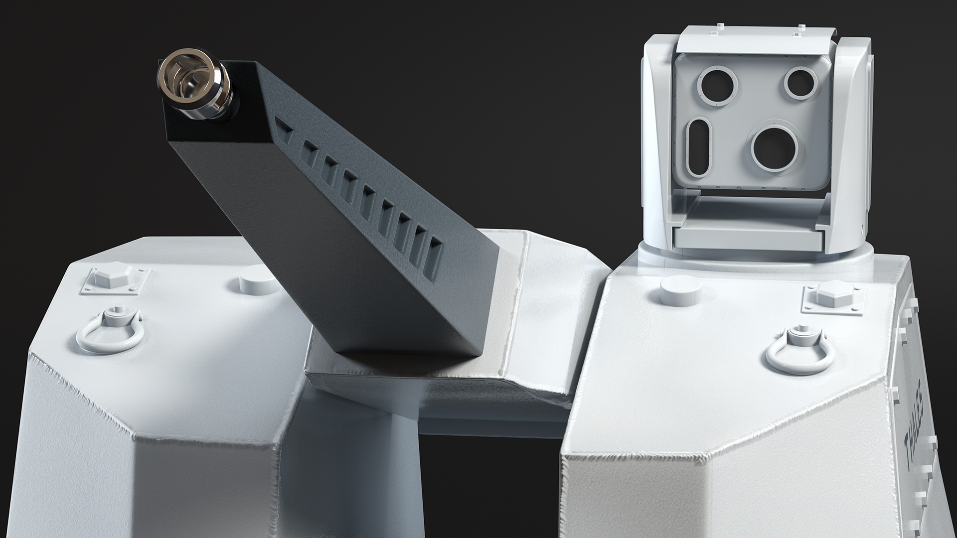 Autonomous RAPID Fire Turret Thales Rigged 3D