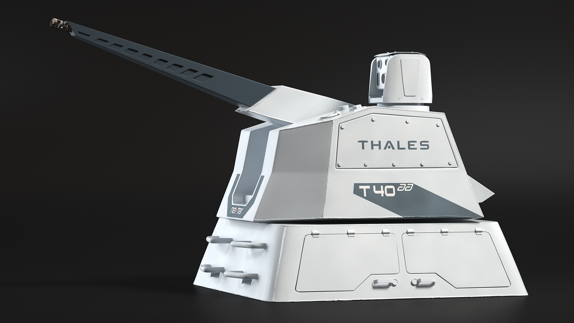 Autonomous RAPID Fire Turret Thales Rigged 3D