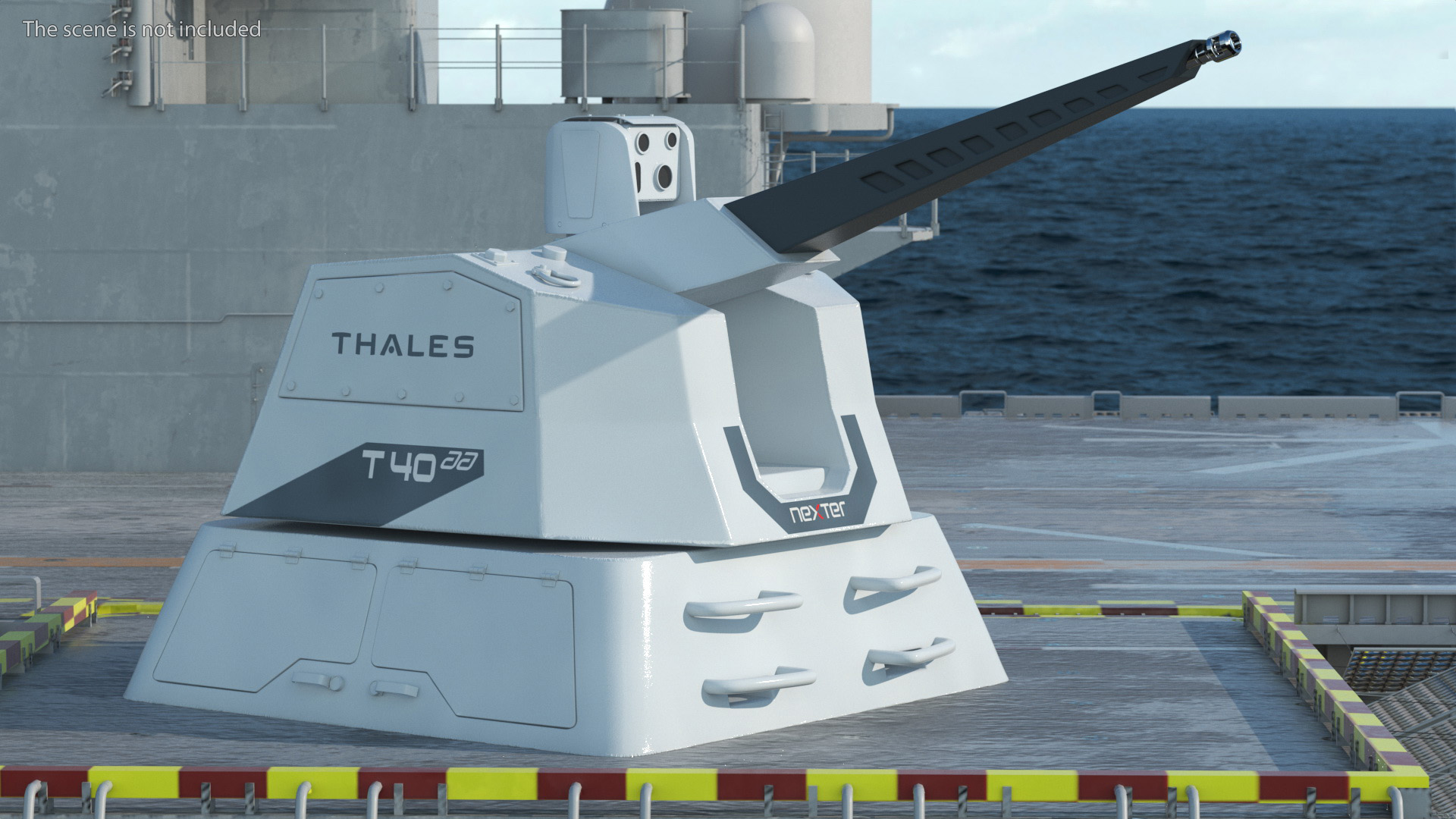 Autonomous RAPID Fire Turret Thales Rigged 3D
