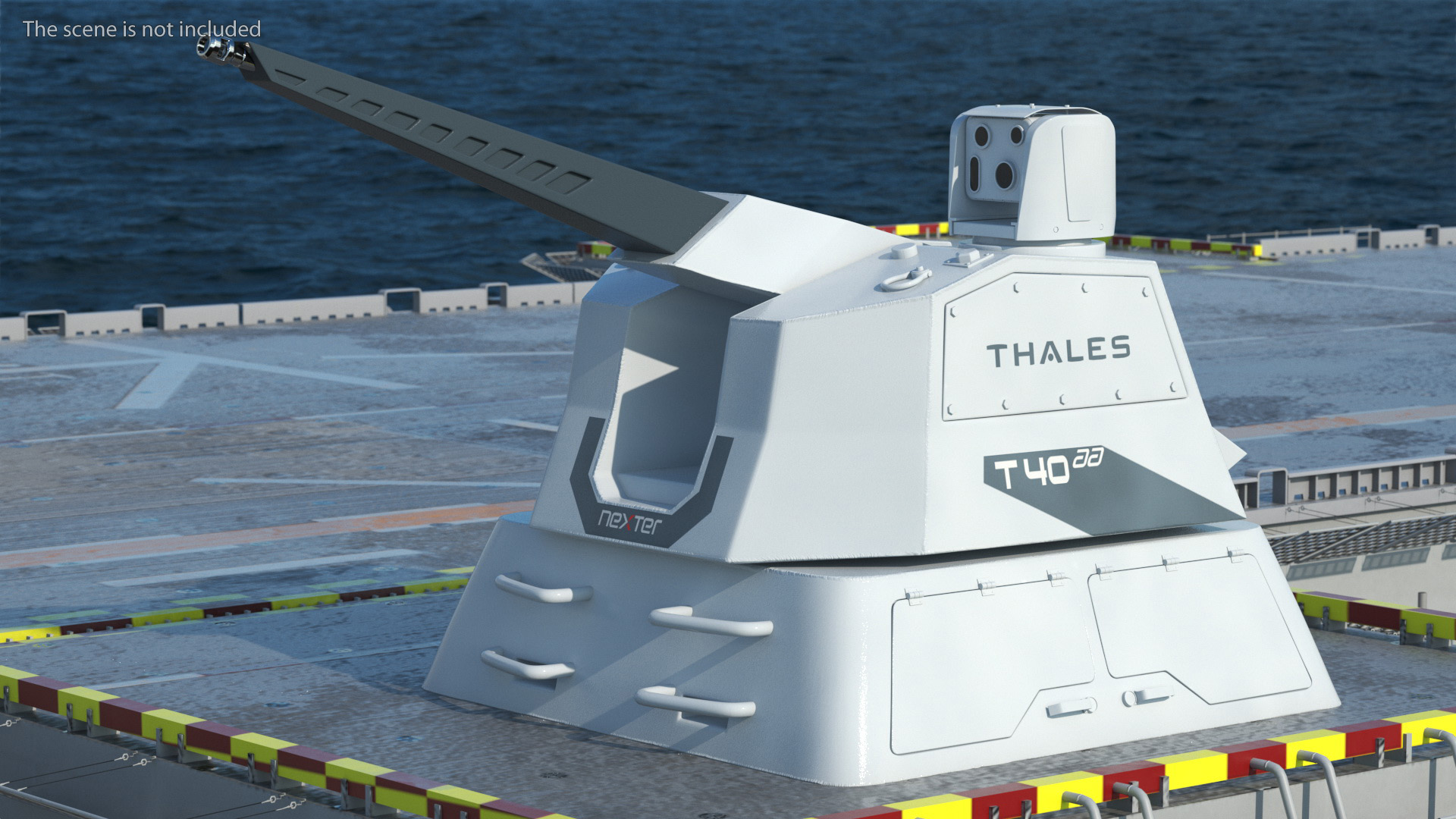 Autonomous RAPID Fire Turret Thales Rigged 3D