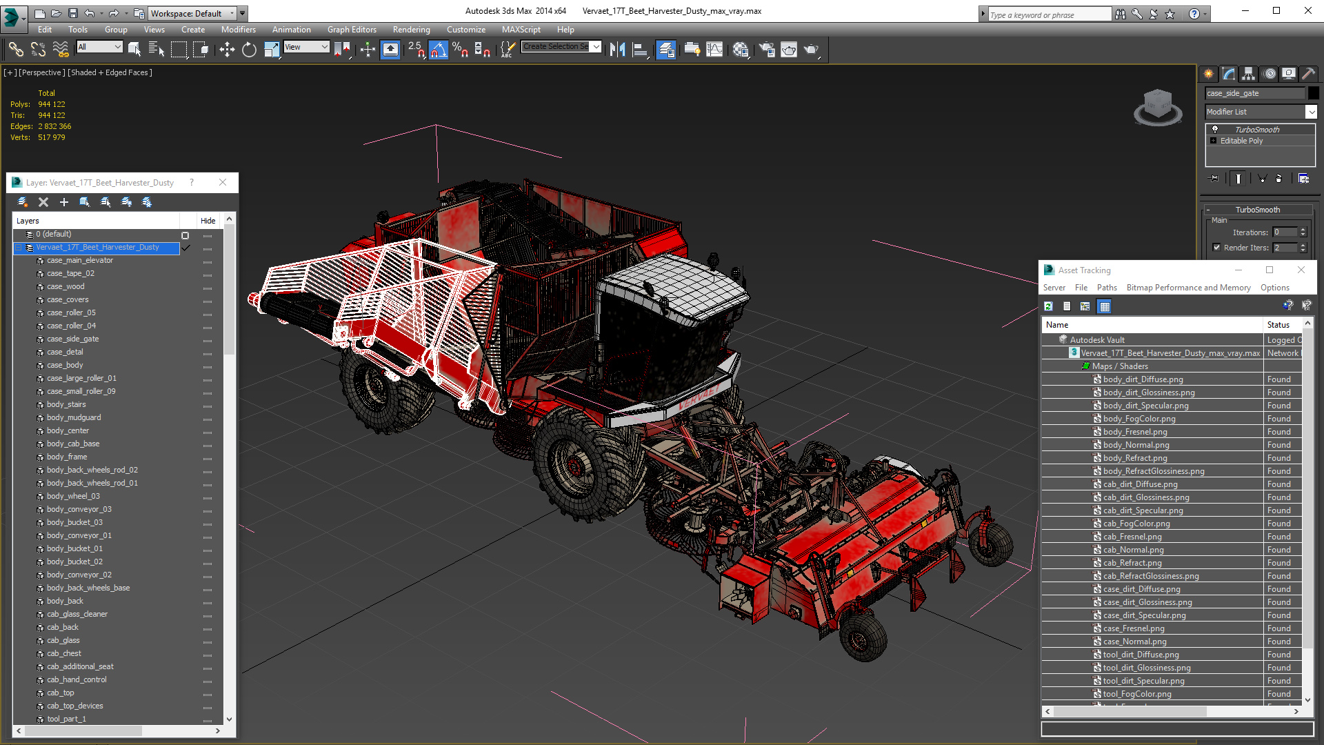 Vervaet 17T Beet Harvester Dusty 3D