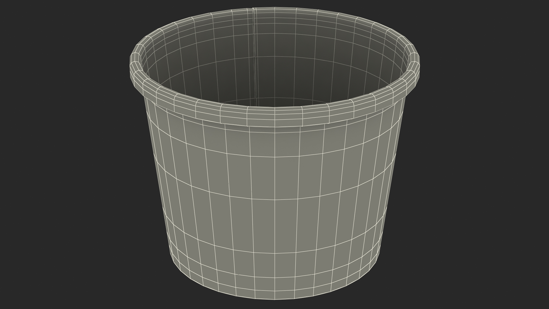 Chocolate Ice Cream Cup Empty 3D model