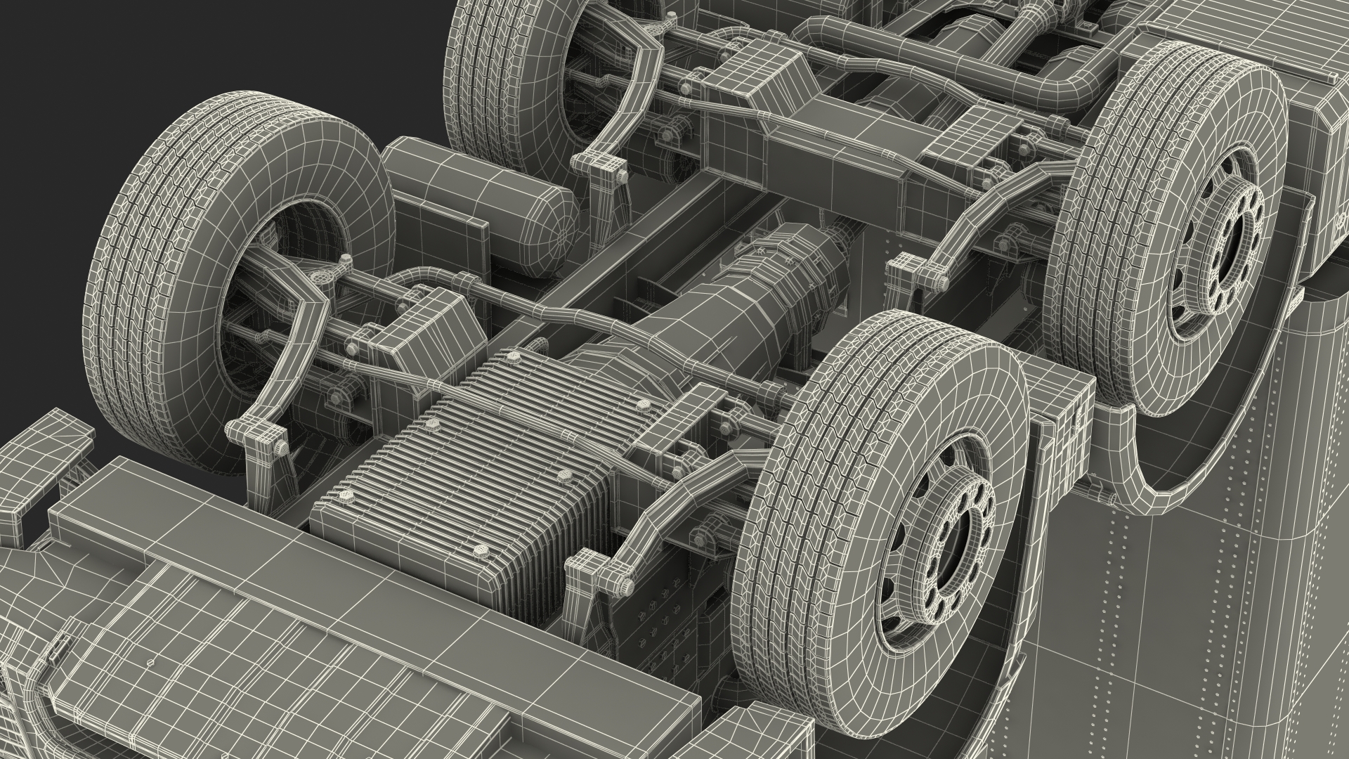 Mercedes Benz Truck With Semi Trailer 3D