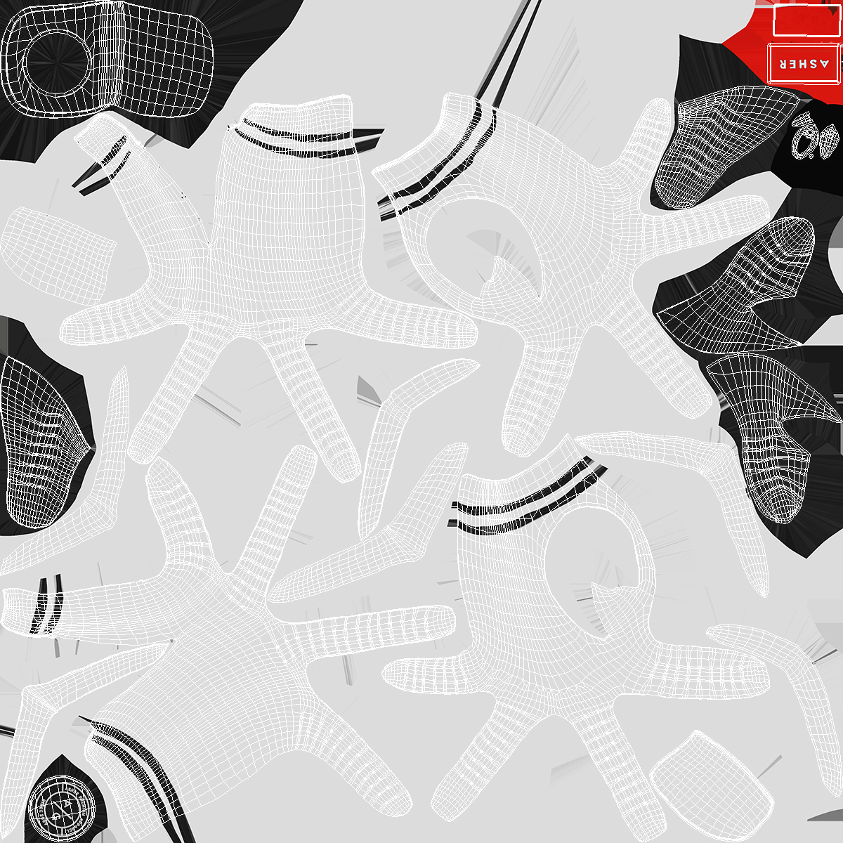 3D Premium Golf Gloves Asher White