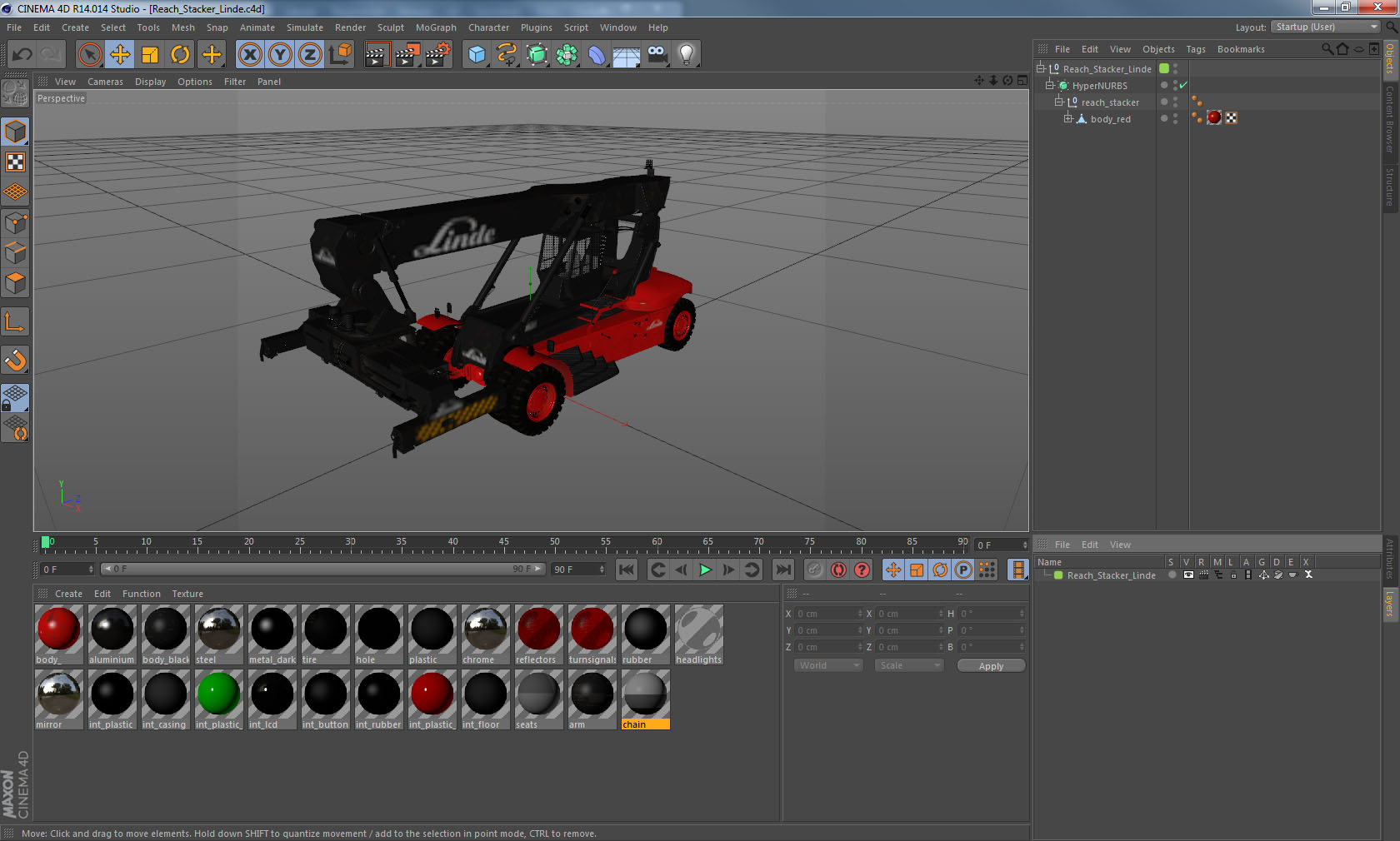 Reach Stacker Linde 3D model