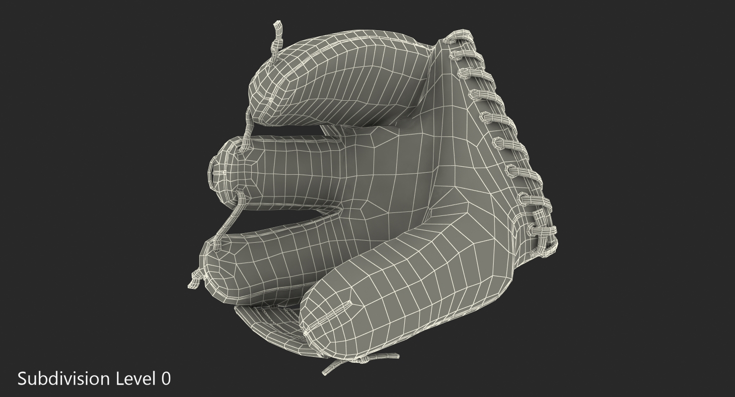 Vintage Baseball Glove Generic Rigged 3D