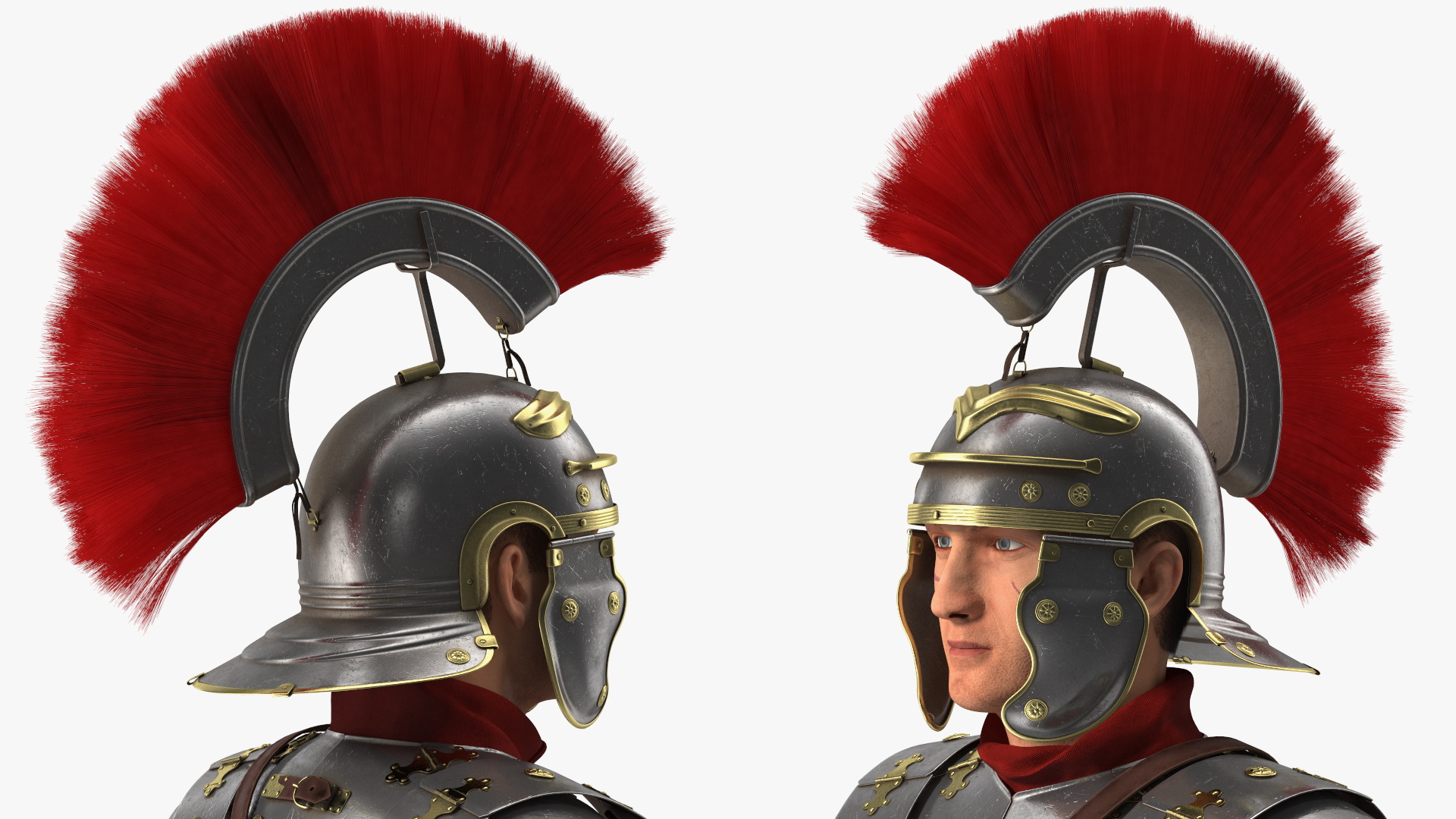 3D Veteran Roman Legionnaire Fur Rigged