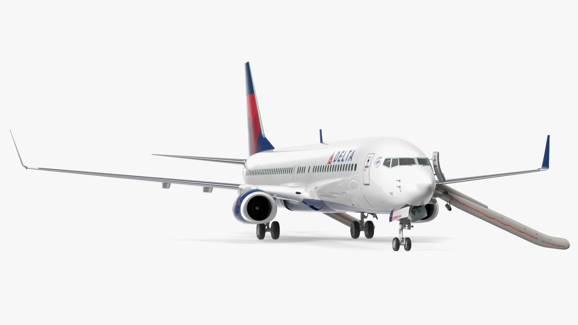 3D Boeing 737 900 ER Delta with Inflatable Evacuation Door Slide