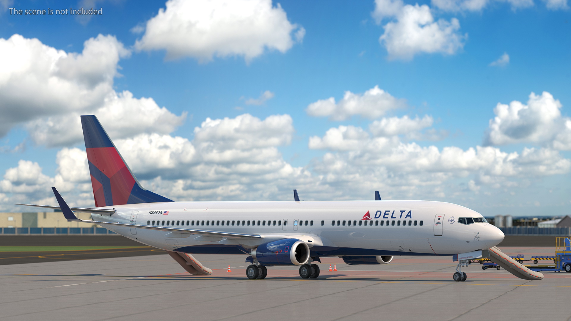 3D Boeing 737 900 ER Delta with Inflatable Evacuation Door Slide