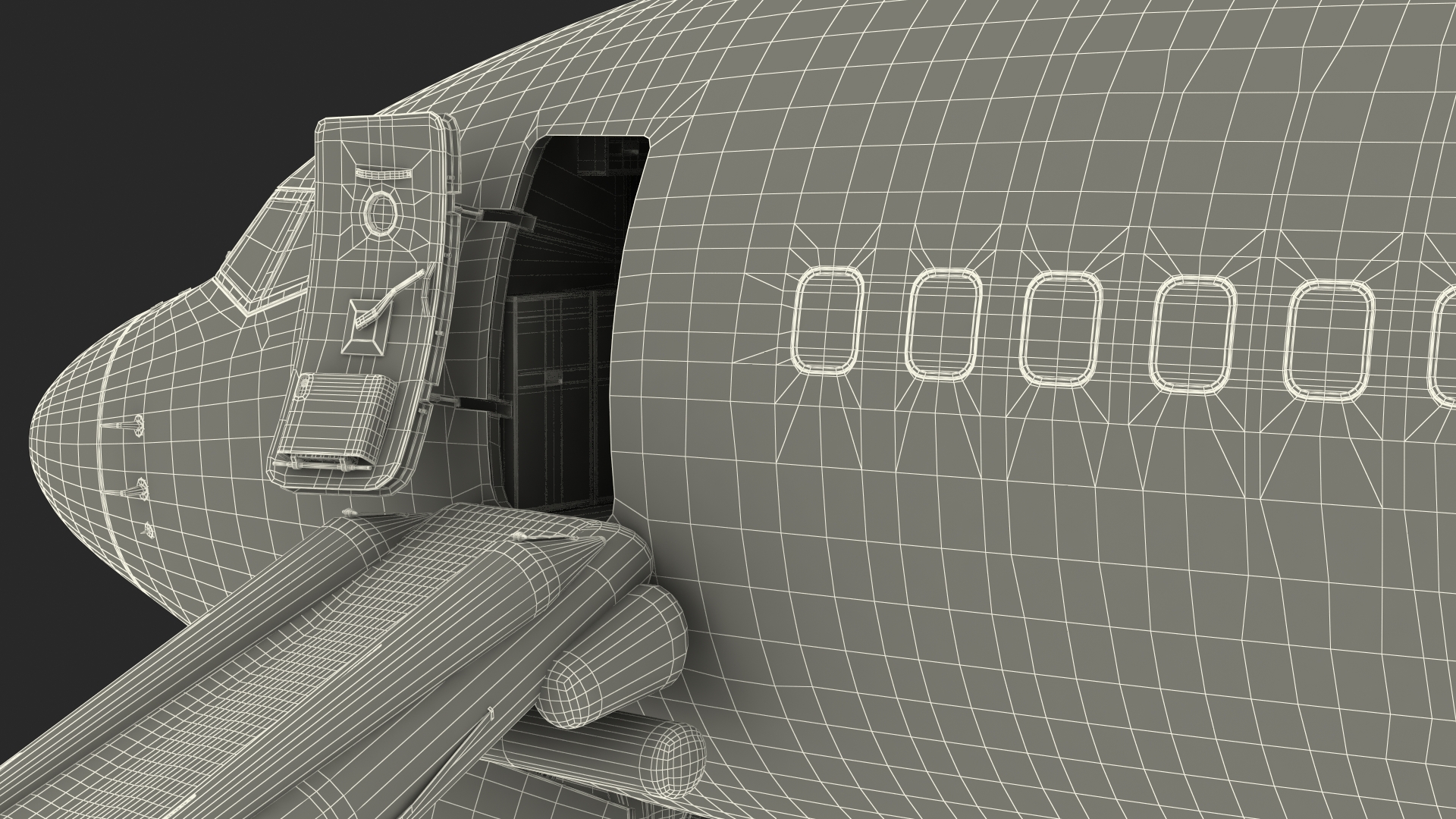 3D Boeing 737 900 ER Delta with Inflatable Evacuation Door Slide