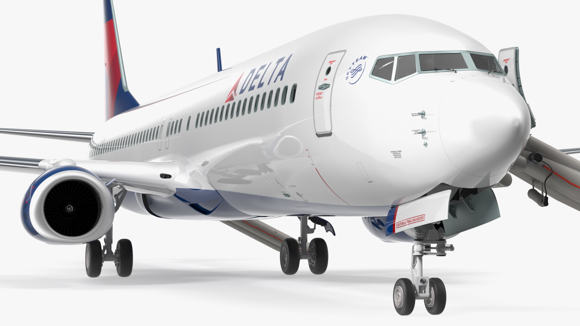 3D Boeing 737 900 ER Delta with Inflatable Evacuation Door Slide