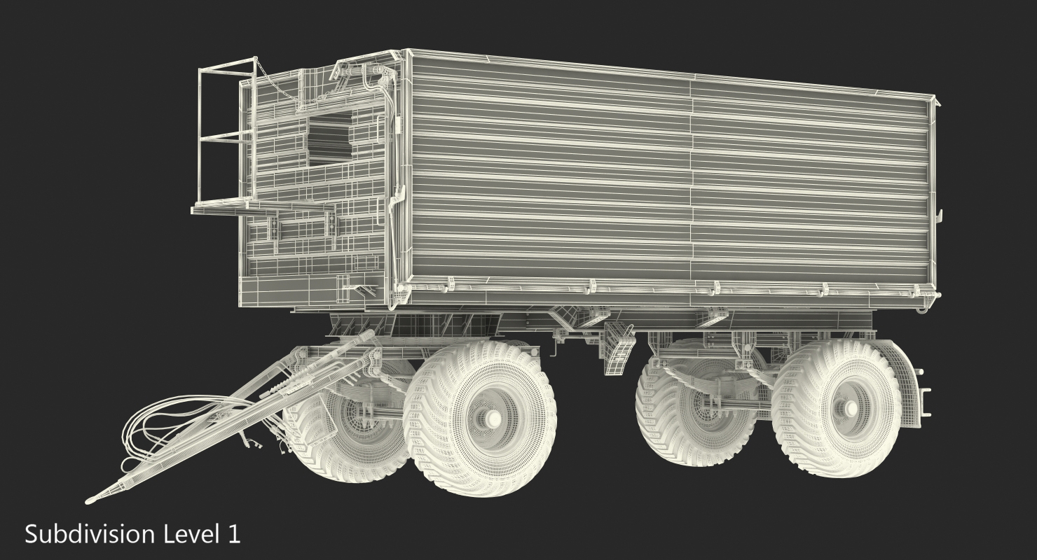 3D model Conow HW-80 Dump Trailer Clean
