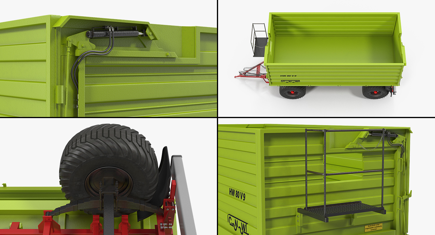 3D model Conow HW-80 Dump Trailer Clean