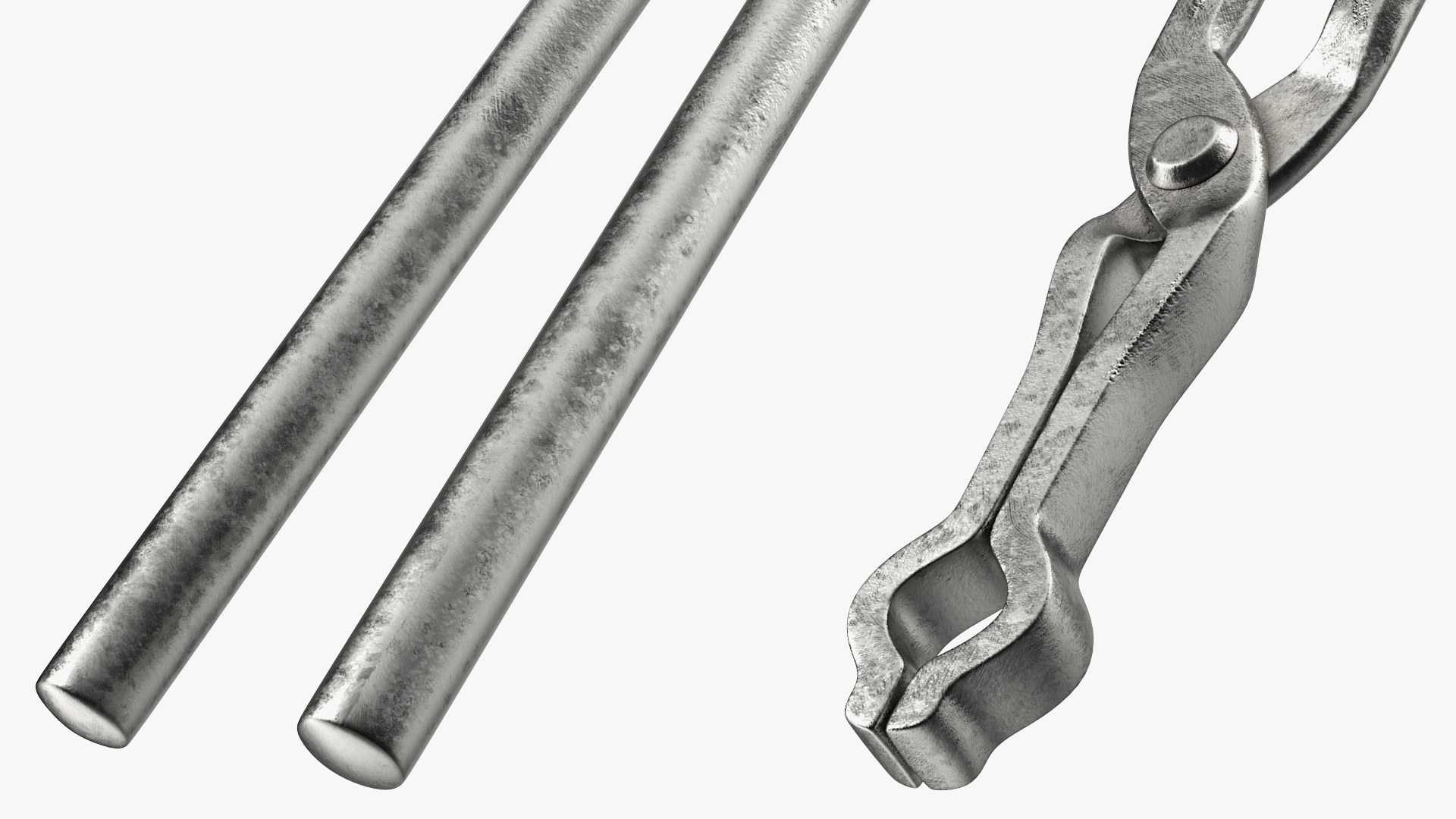 Blacksmith Pick Up Tongs 3D model