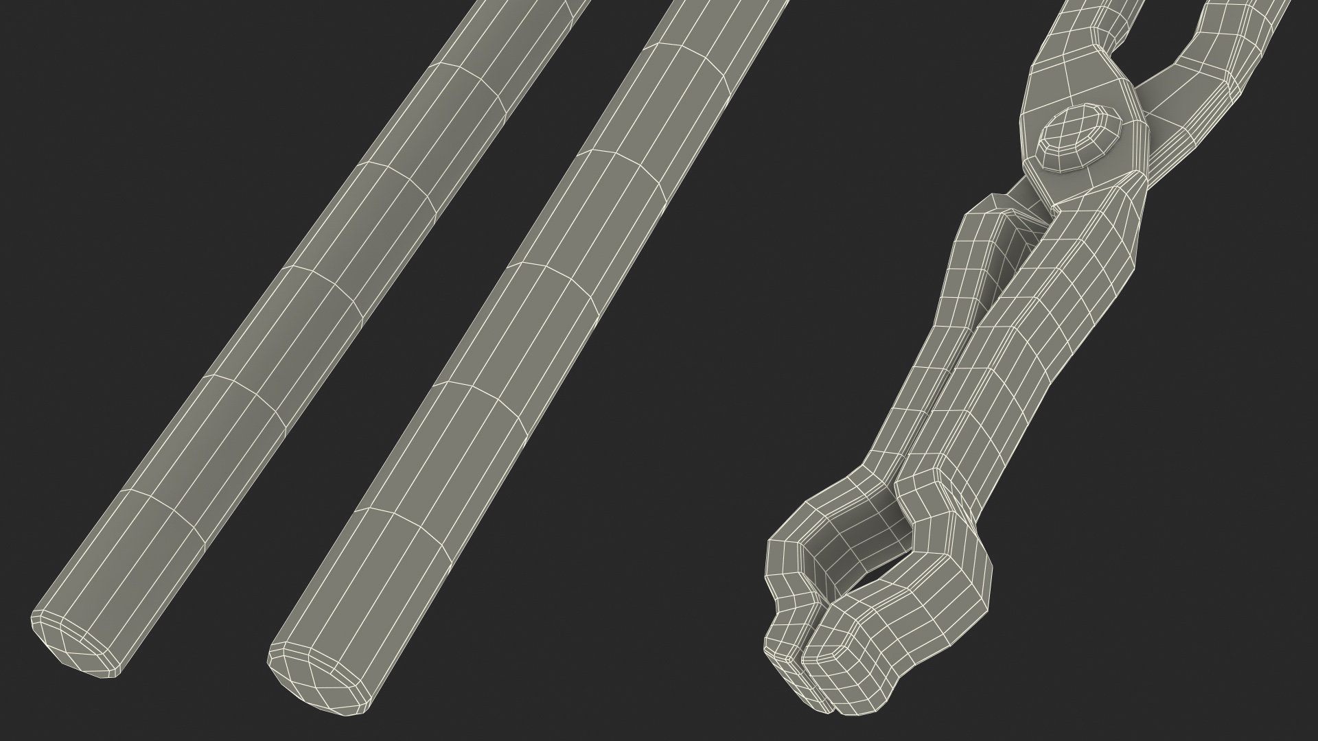 Blacksmith Pick Up Tongs 3D model