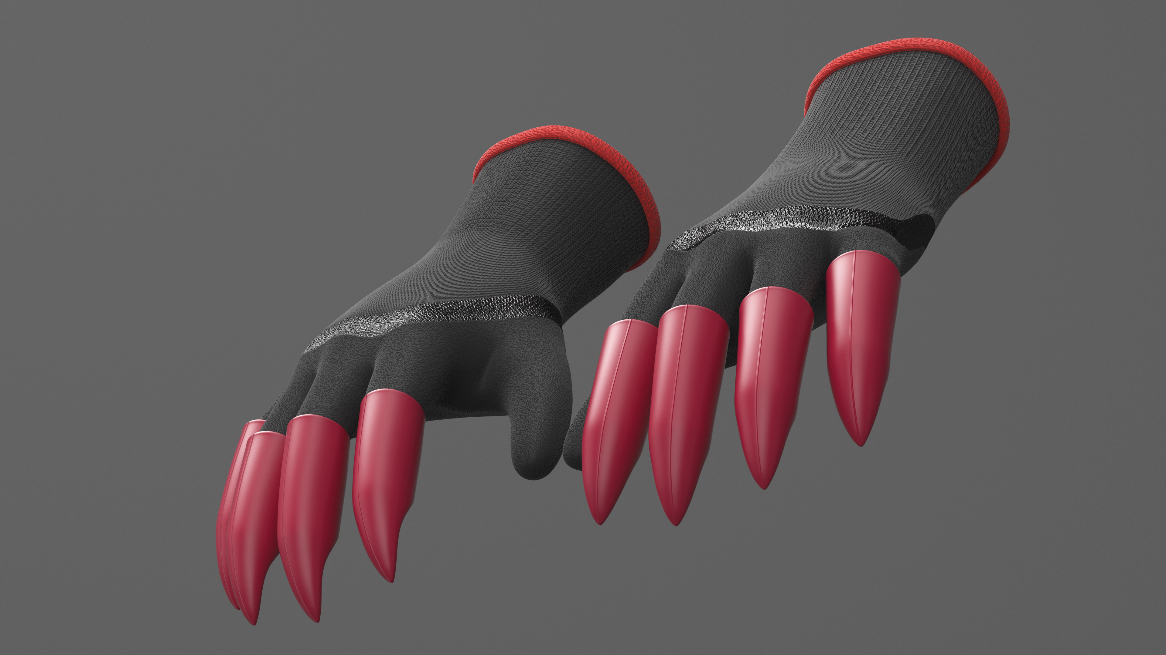 3D model Clawed Garden Gloves