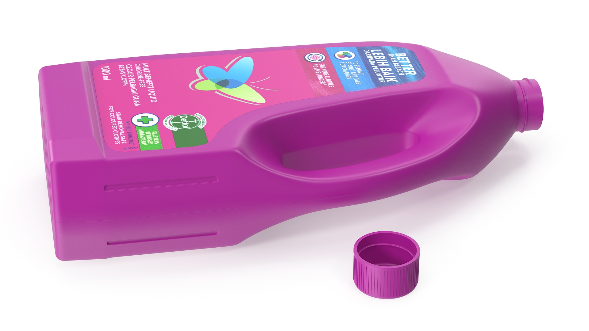 3D Plastic Cleaning Bottles Mockup