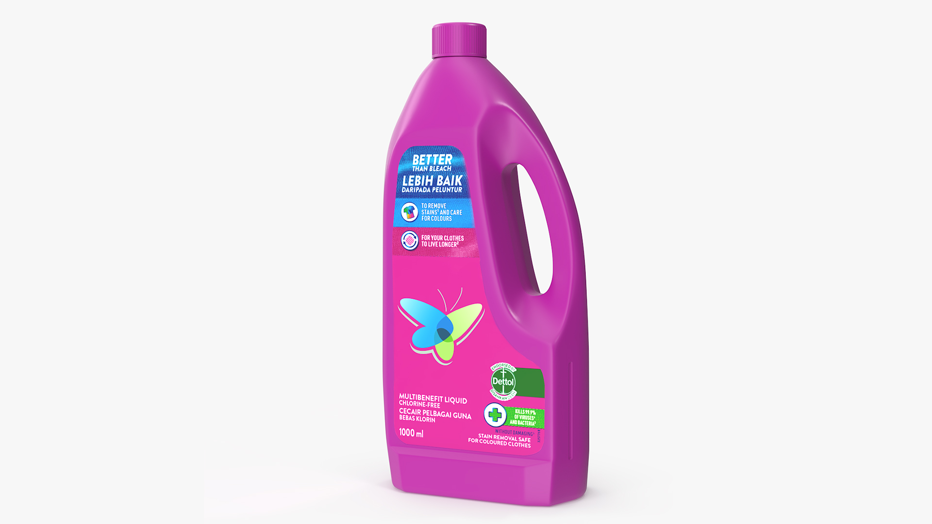 3D Plastic Cleaning Bottles Mockup