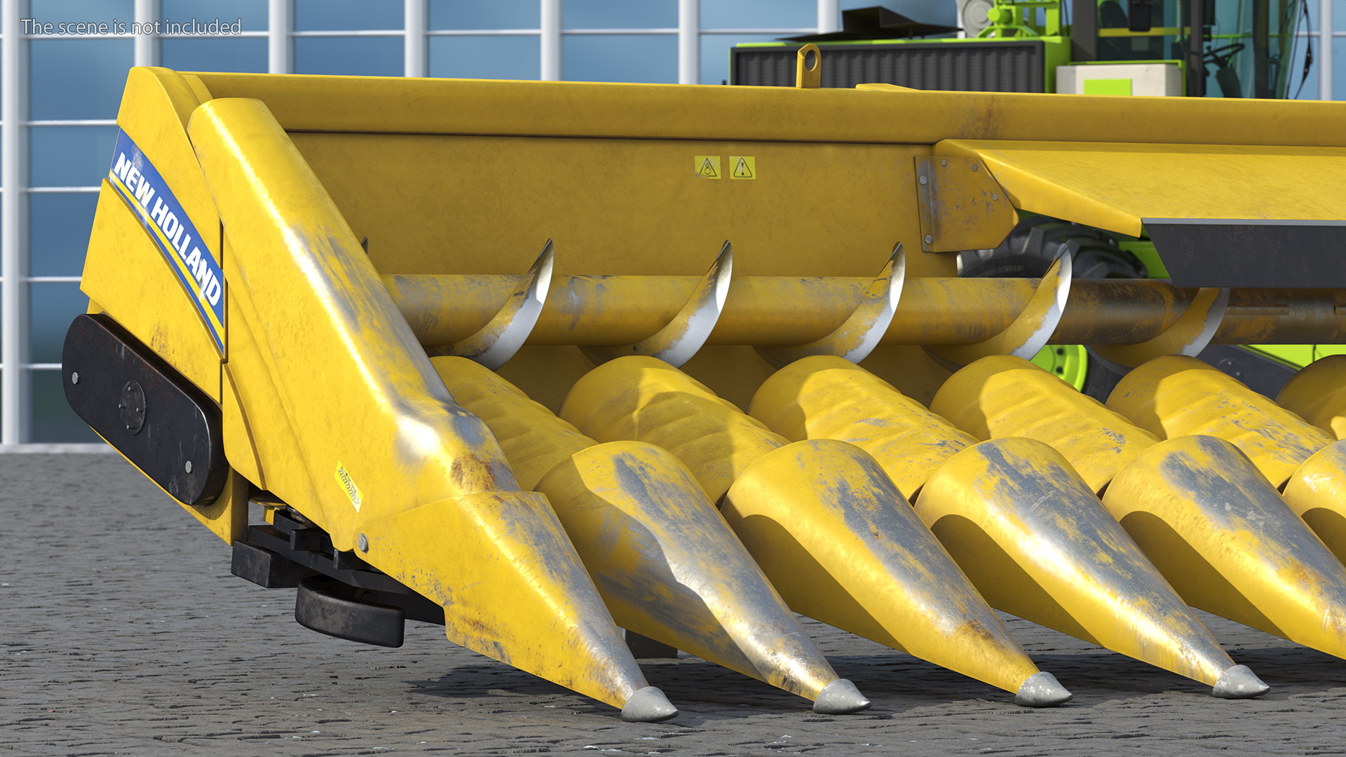 3D model New Holland Agriculture 980CR Corn Header 12 Rows Dirty