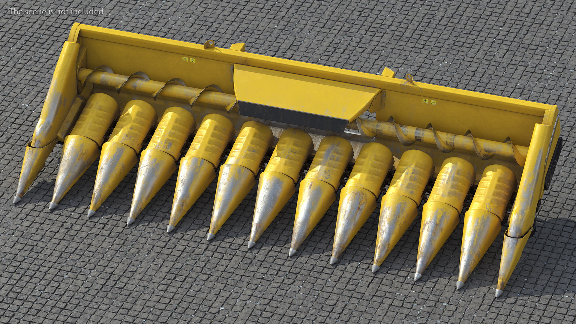 3D model New Holland Agriculture 980CR Corn Header 12 Rows Dirty