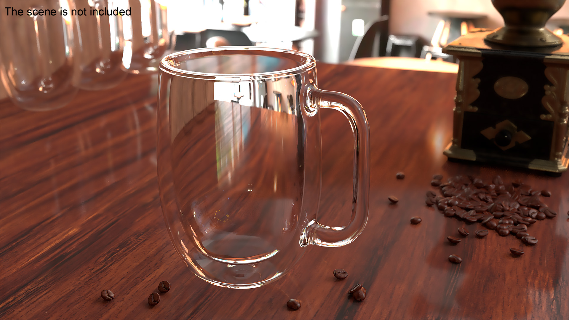 Clear Double Wall Glass Coffee Mug for 3D Print 3D