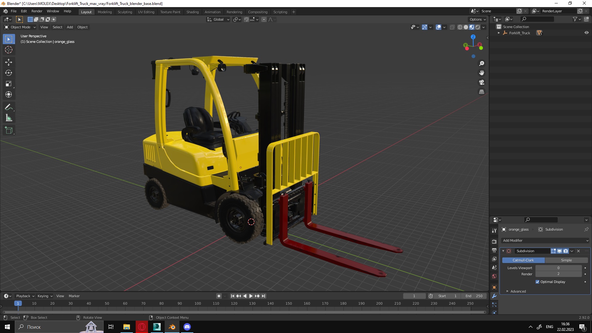 Forklift Truck 3D model