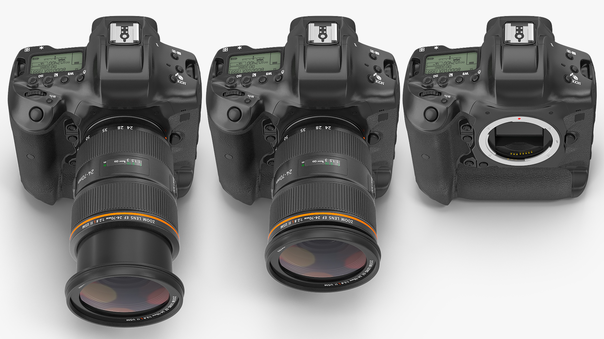 3D DSLR Camera with Zoom on Tripod
