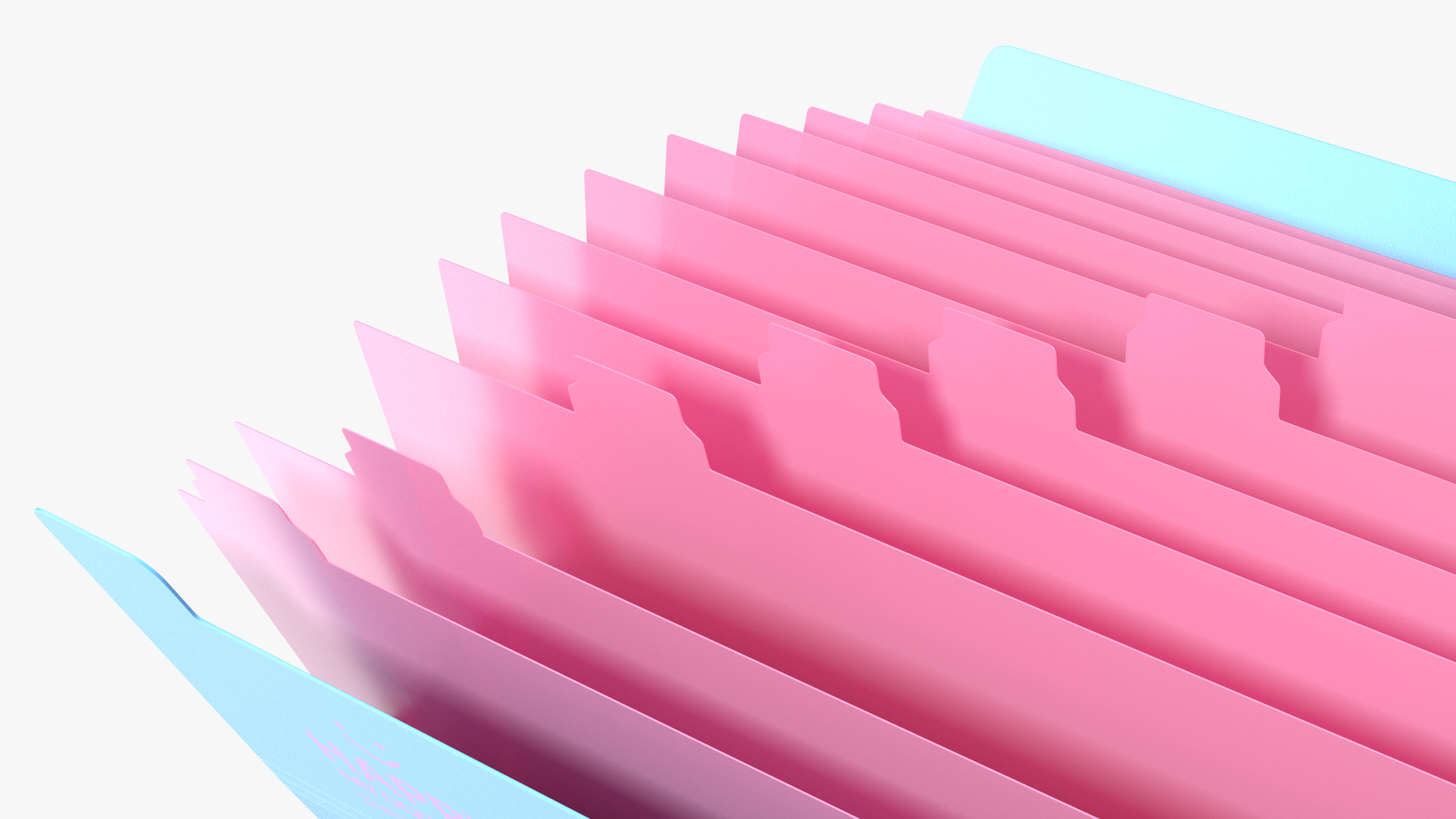 3D Expanding File Folder Open Pink