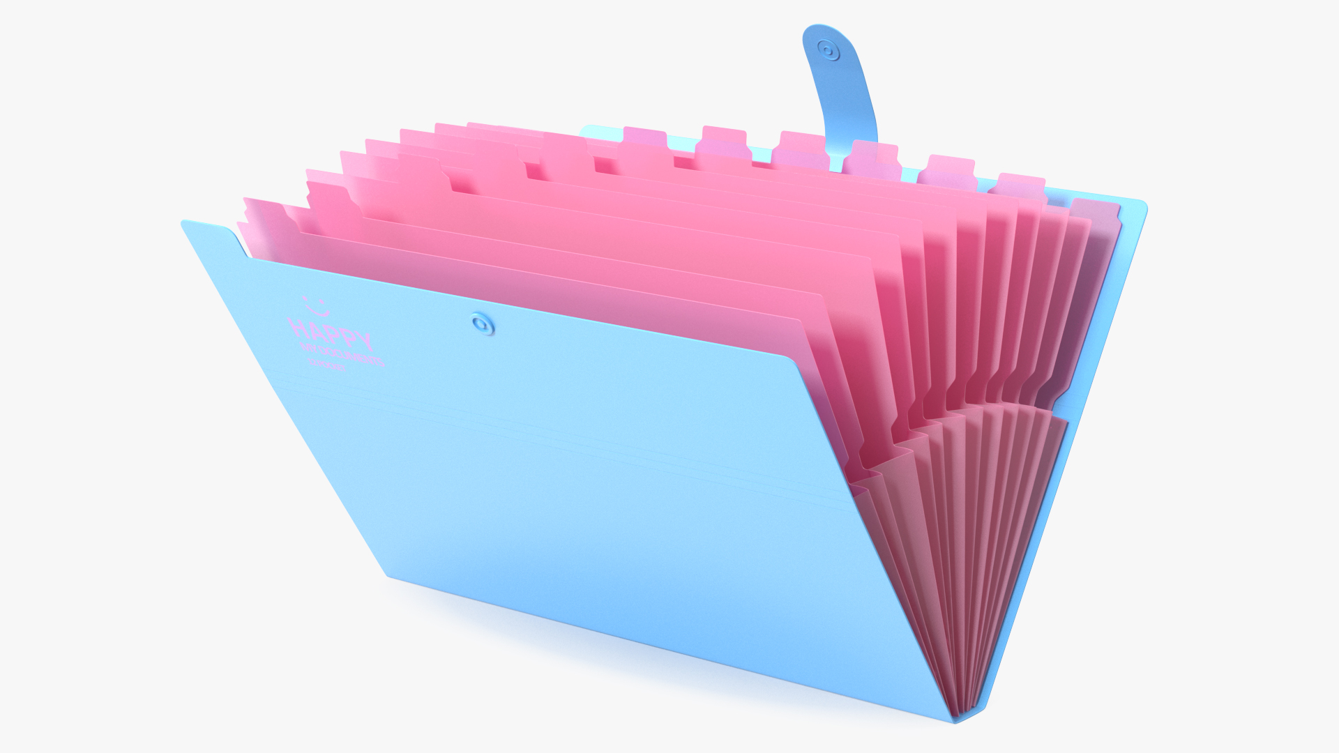 3D Expanding File Folder Open Pink