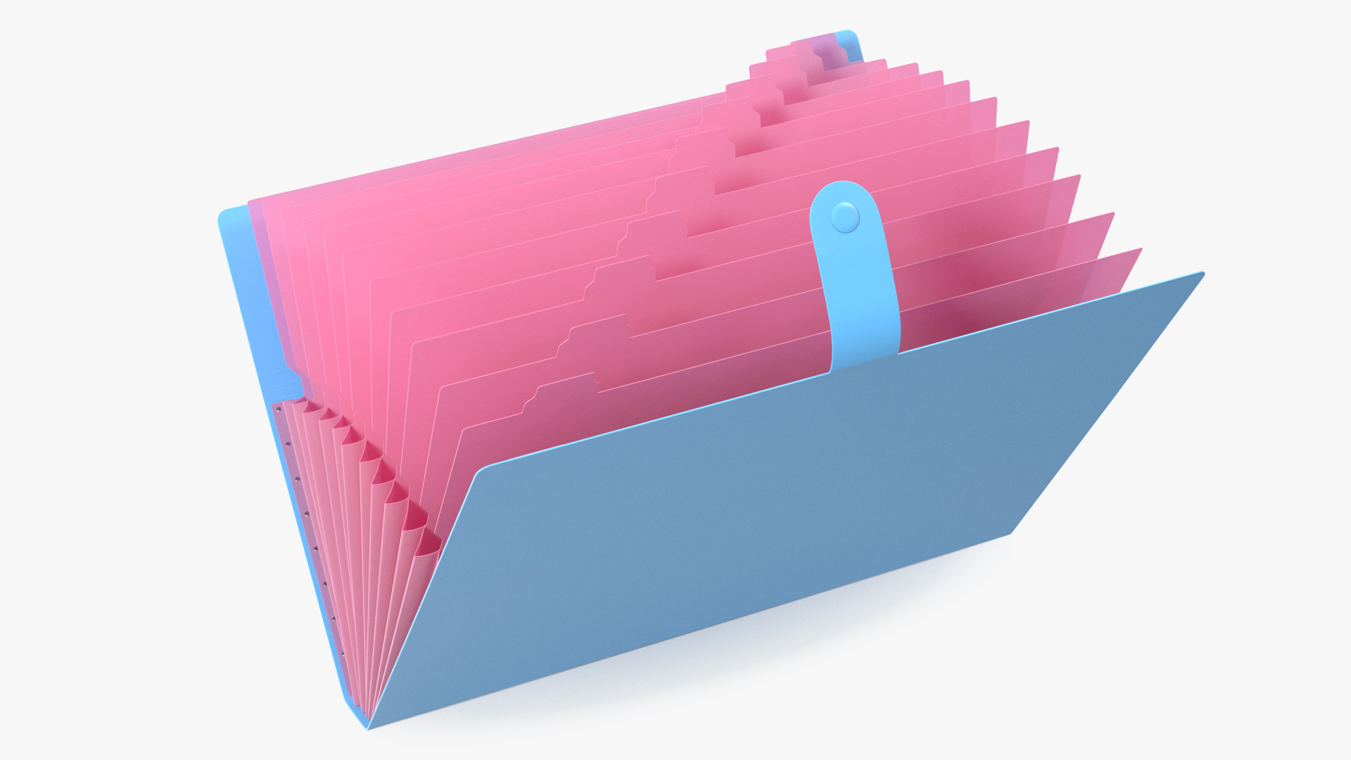 3D Expanding File Folder Open Pink