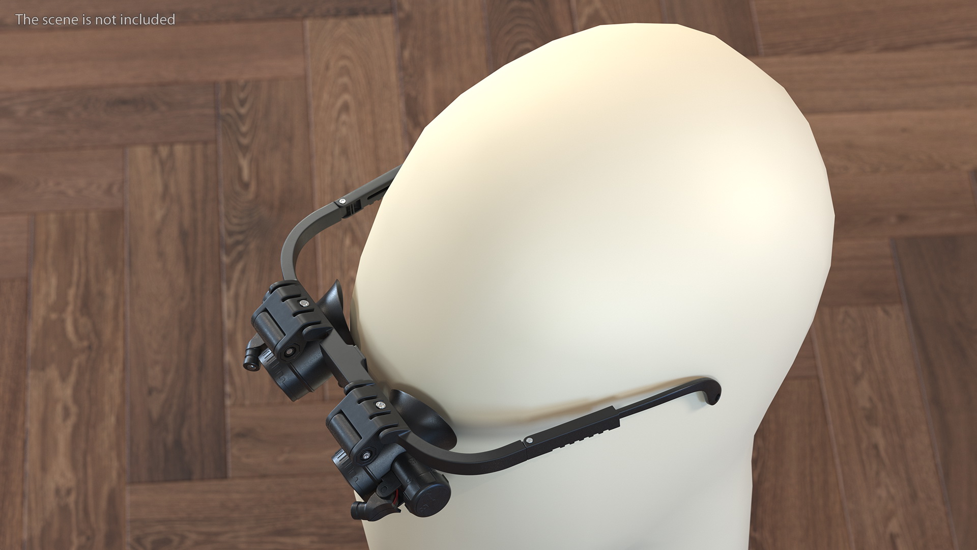 Binocular Head Mount Black Magnifier Glasses 3D model