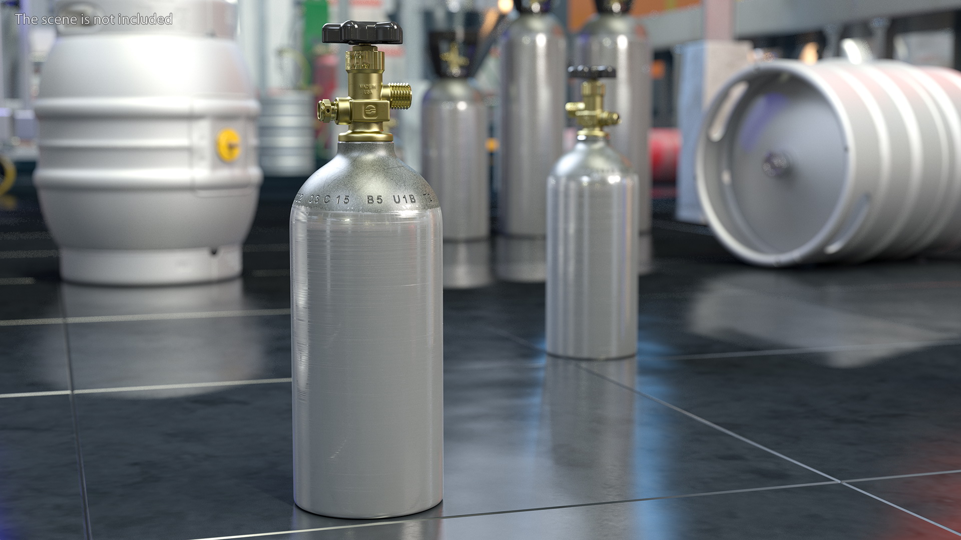 Co2 Tank for Kegerator 3D