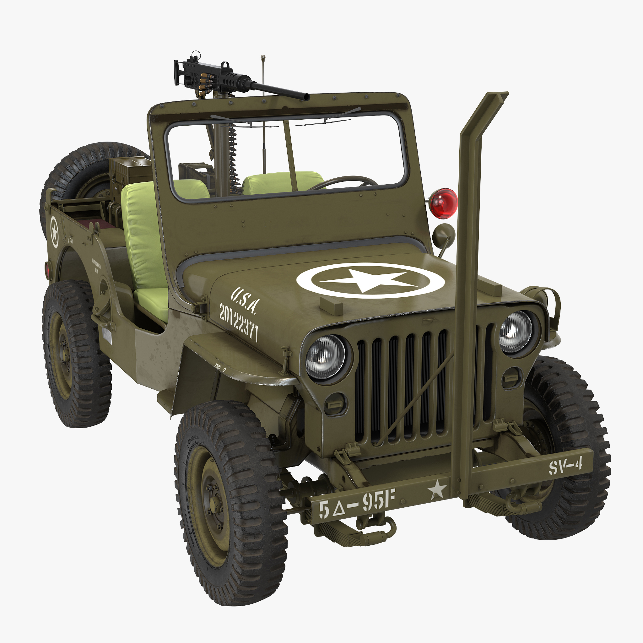 Jeep Willys MB 3D Model, view 3