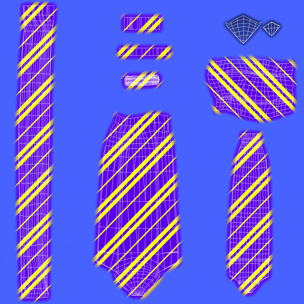 3D Striped Necktie Fashion Accessory model