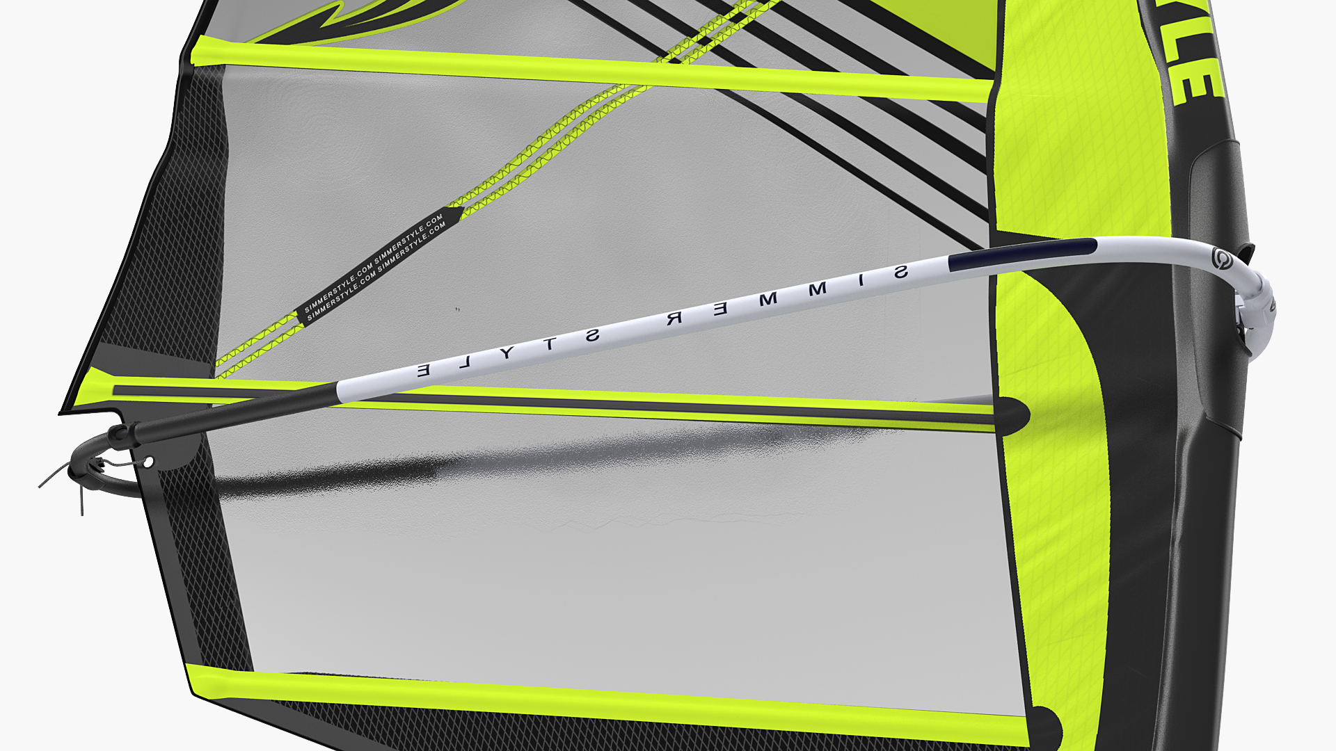 Windsurf Mast Sail and Boom 3D