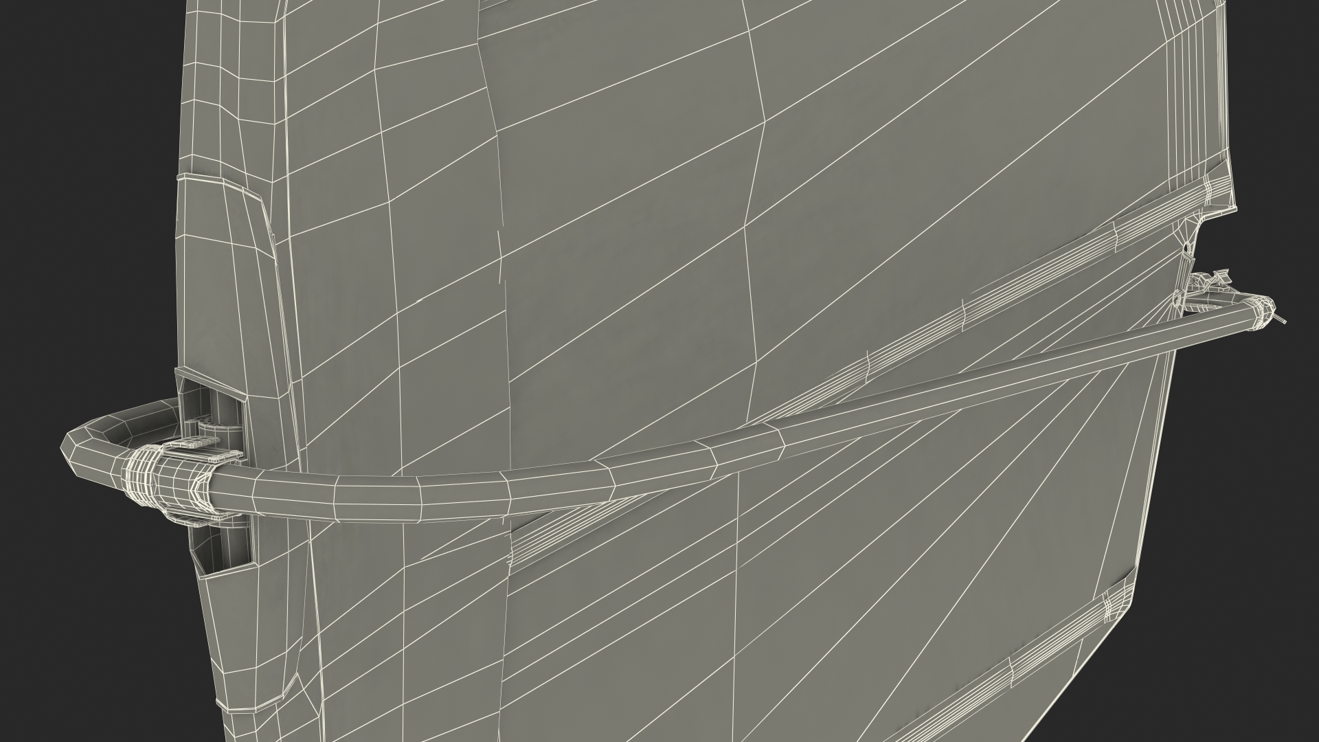 Windsurf Mast Sail and Boom 3D