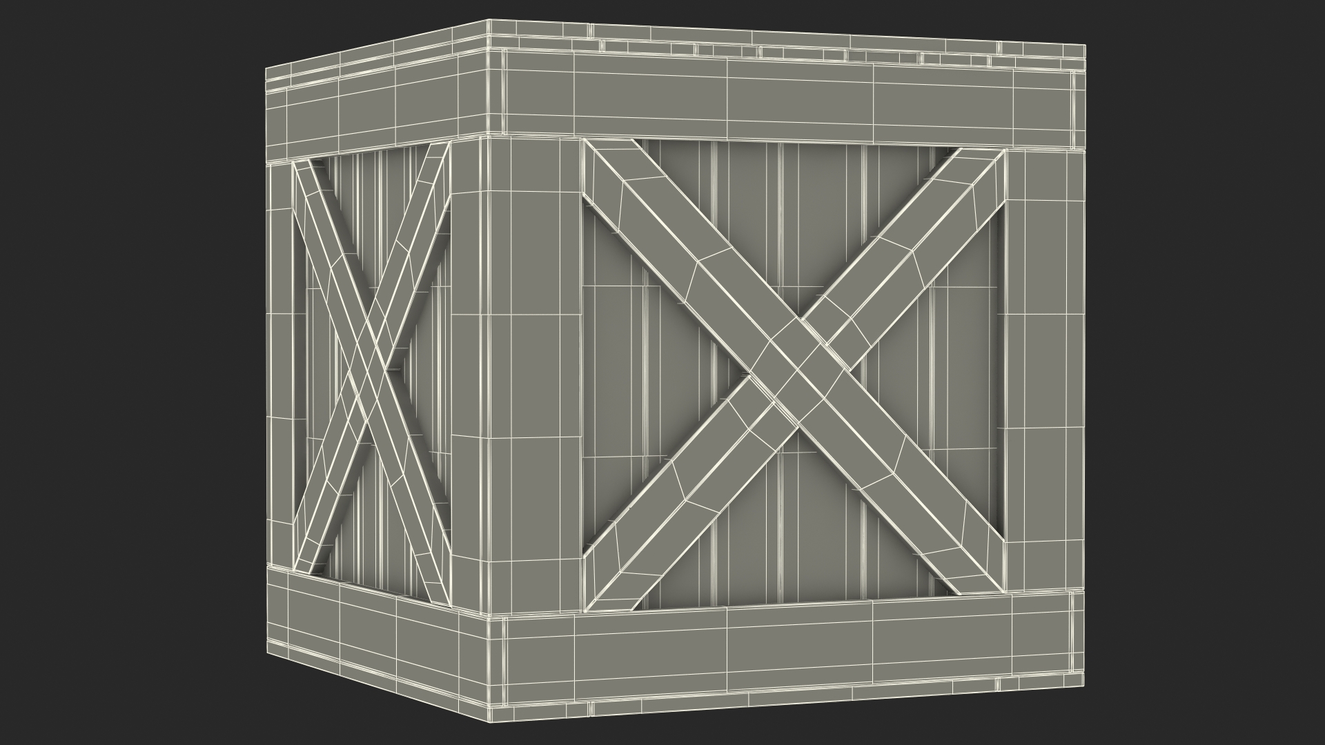 3D model Old Wooden Shipping Crate